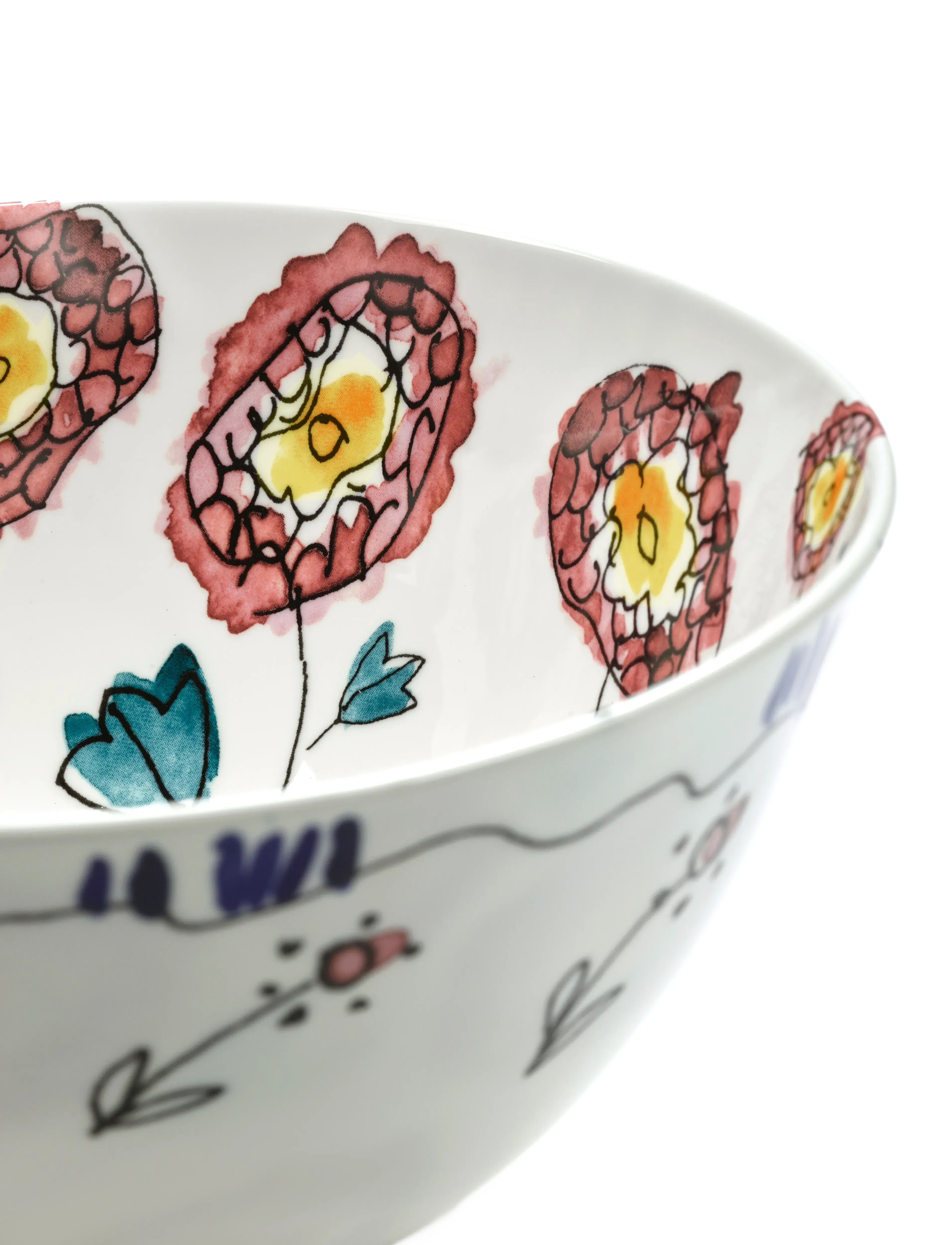 Serax - BOWL M ANEMONE MILK MF set/2 - miski do serwowania - red blue - 4
