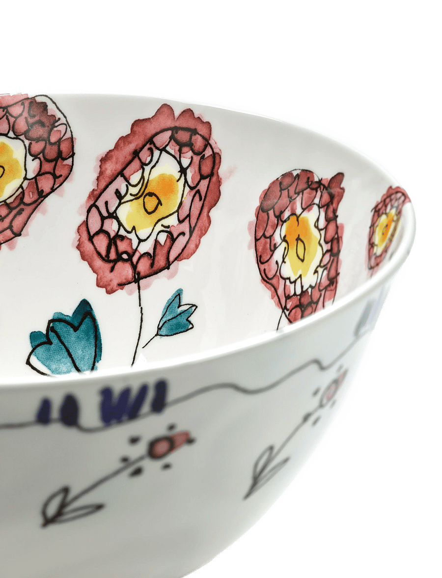 Serax - BOWL M ANEMONE MILK MF set/2 - serveerimisnõud - red blue - 4