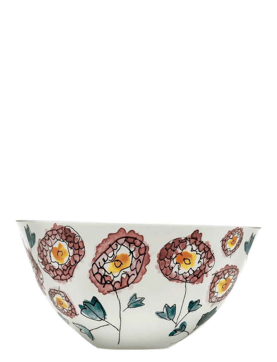 Serax - Serax Marni Midnight Flowers Serving Bowl L D25cm Anemone milk - serveerimisnõud - red blue - 3