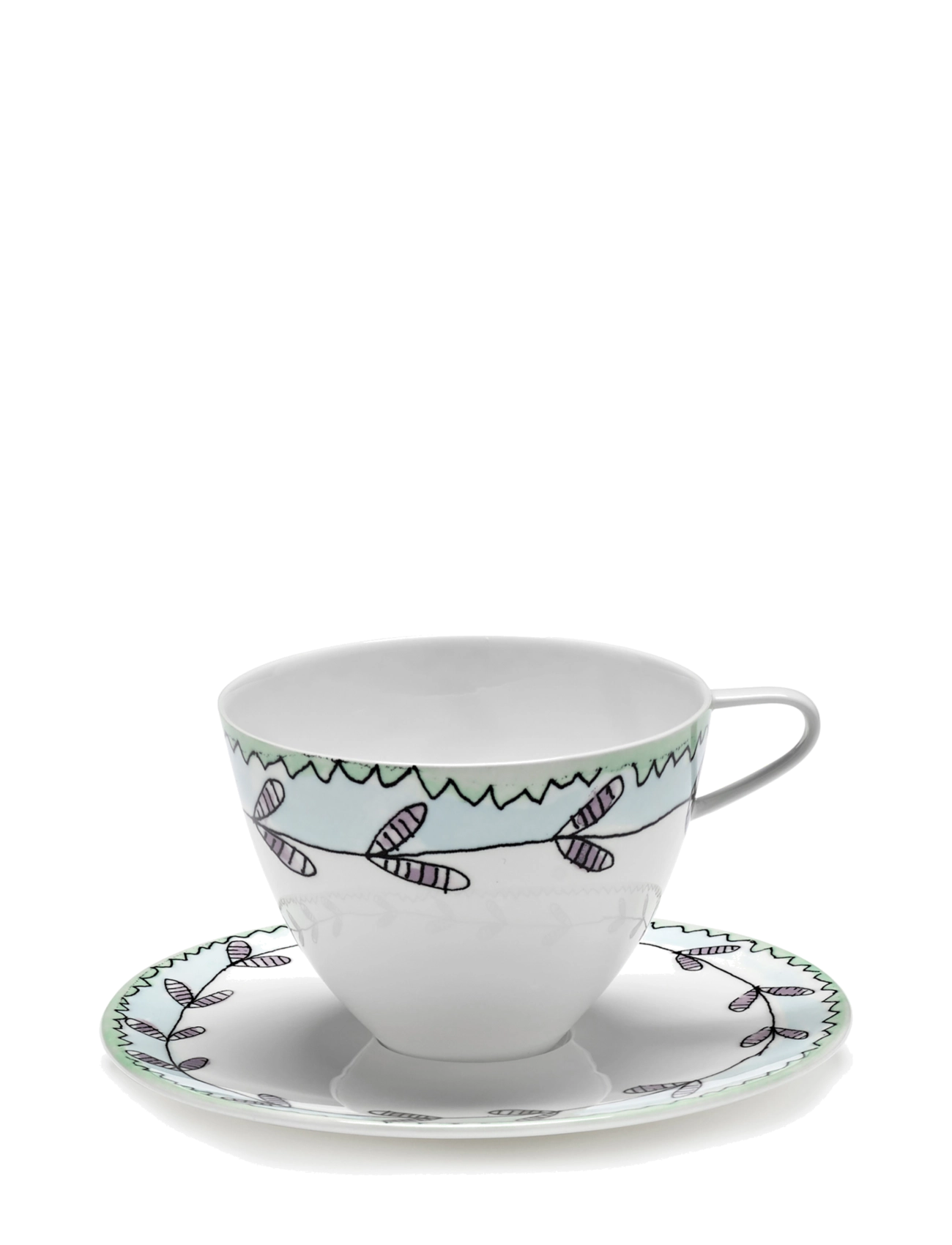 Serax Cappuccino Cup + Saucer Anemone Milk Mf Set/2, Coffee Kop, Hvid, Str: 20 CL
