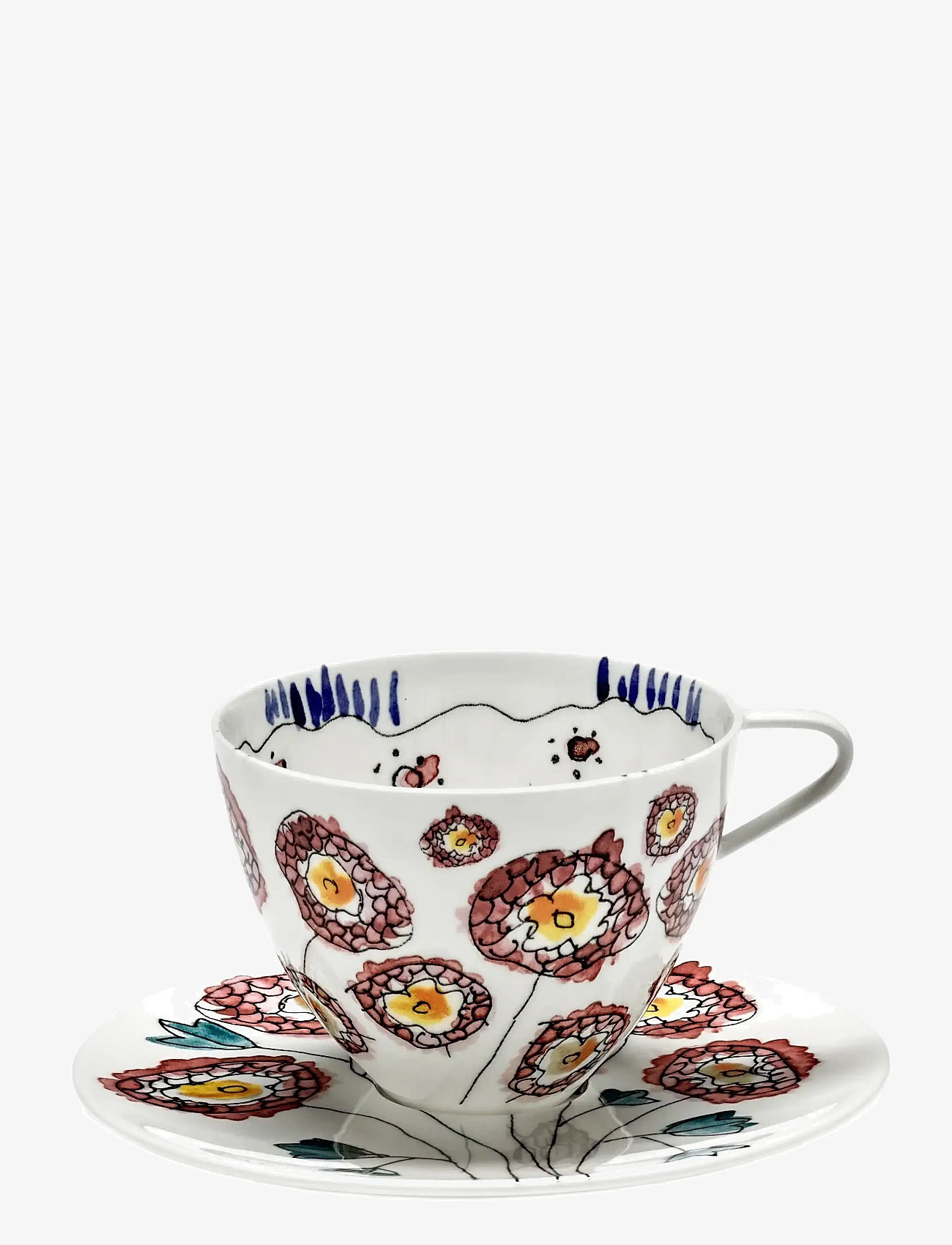 Serax - CAPPUCCINO CUP + SAUCER ANEMONE MILK MF set/2 - teetassid - pink blue - 0