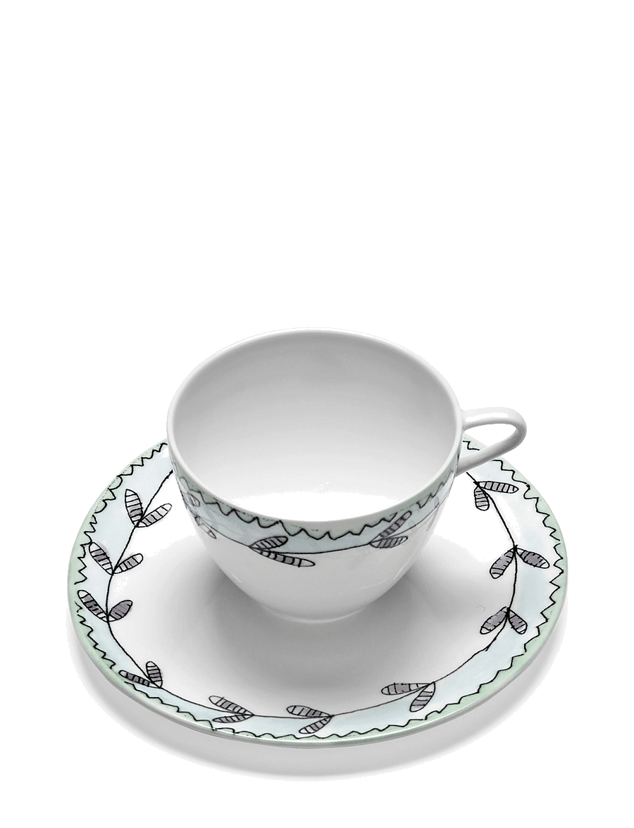 Serax - CAPPUCCINO CUP + SAUCER BLOSSOM MILK MF set/2 - teetassid - pink blue - 2
