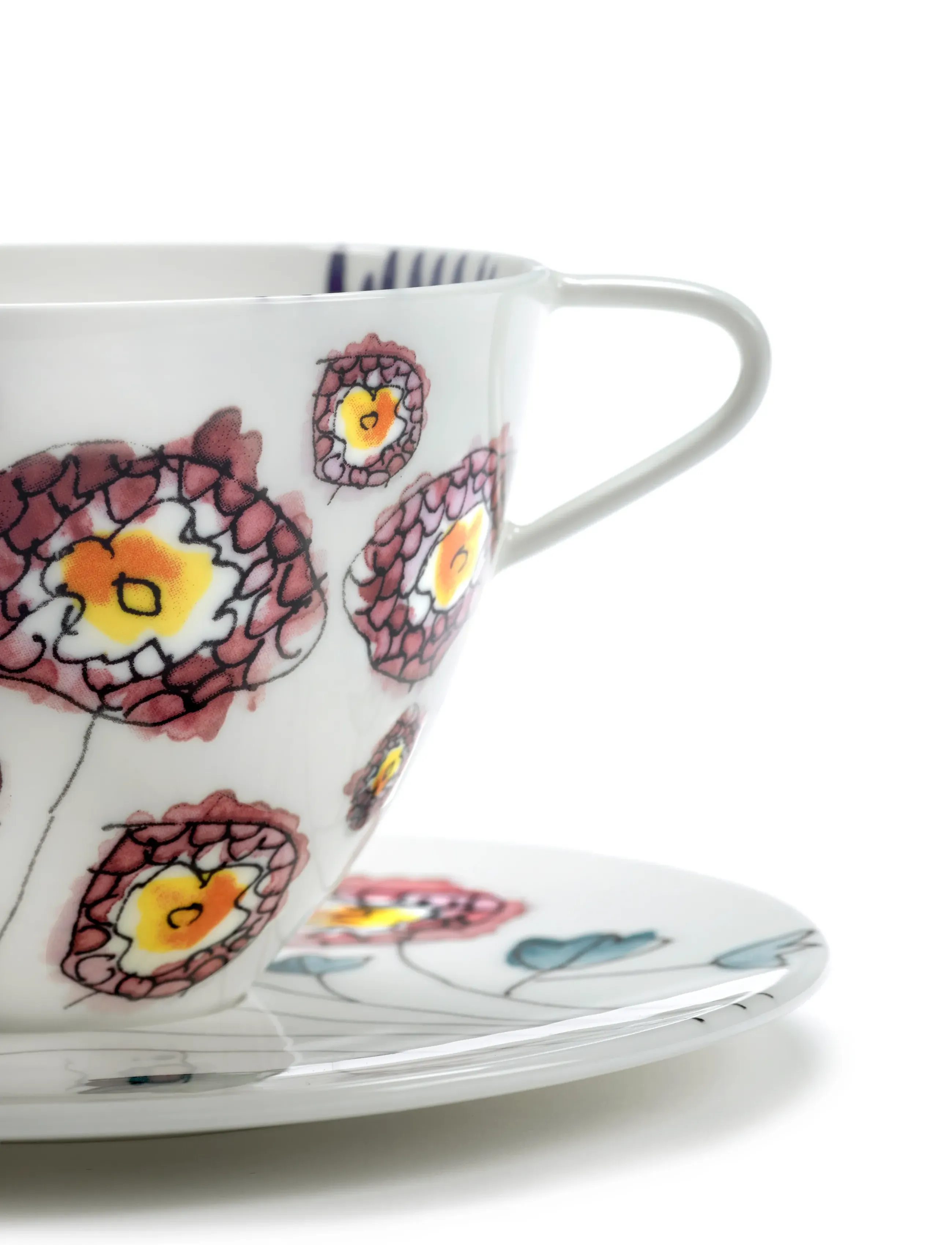 Serax - CAPPUCCINO CUP + SAUCER BLOSSOM MILK MF set/2 - teetassid - pink blue - 3
