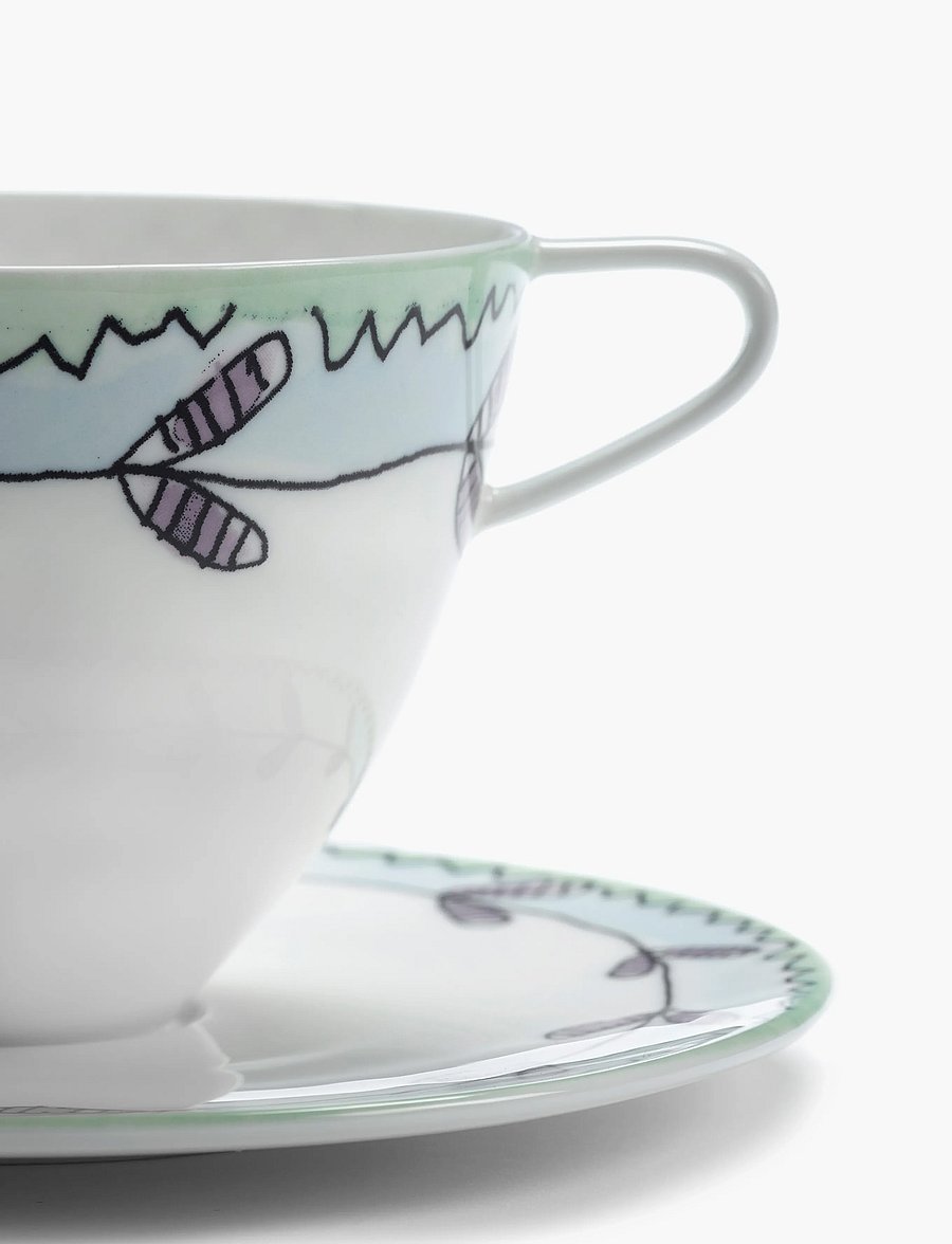 Serax - CAPPUCCINO CUP + SAUCER BLOSSOM MILK MF set/2 - teetassid - pink blue - 4