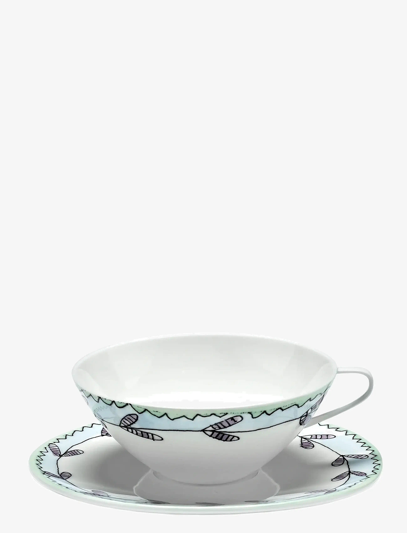 Serax - TEA CUP + SAUCER ANEMONE MILK MF set/2 - tējas krūzes - pink blue - 0