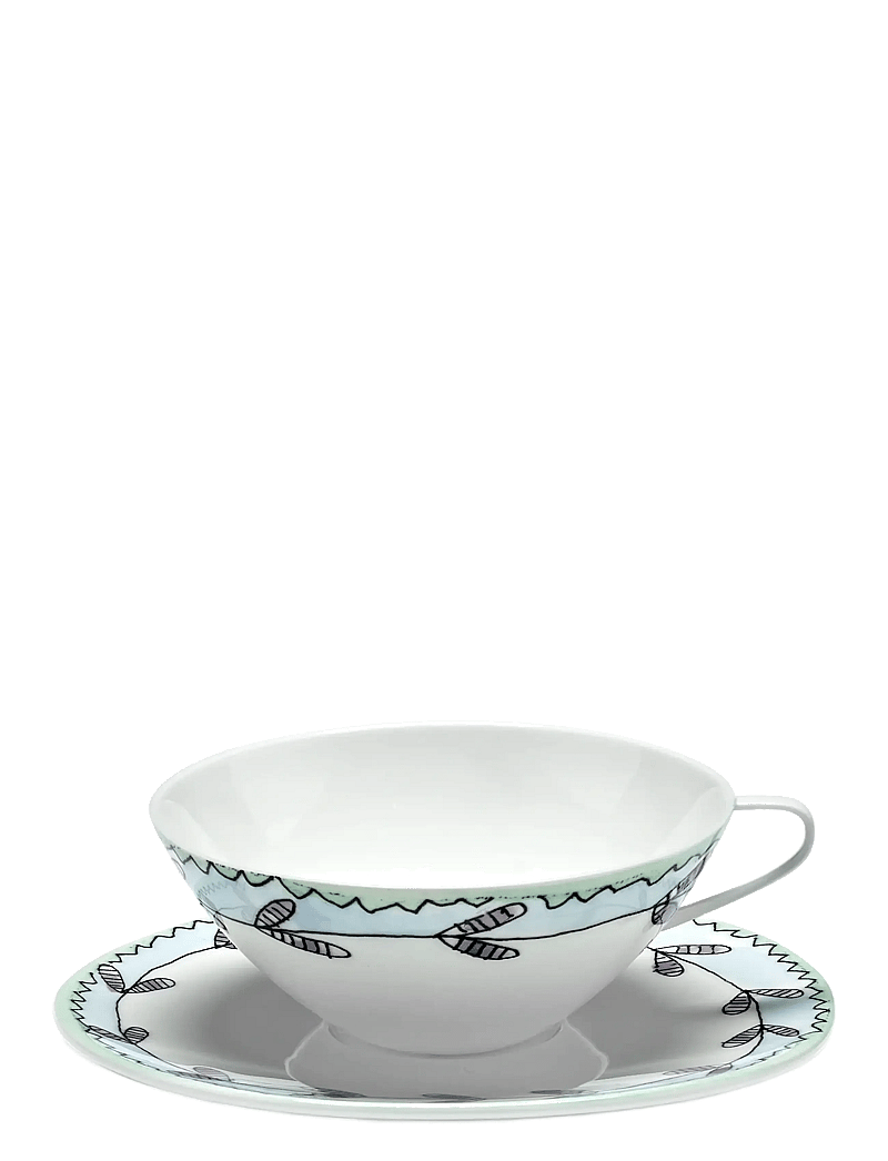 Serax - TEA CUP + SAUCER ANEMONE MILK MF set/2 - tējas krūzes - pink blue - 0