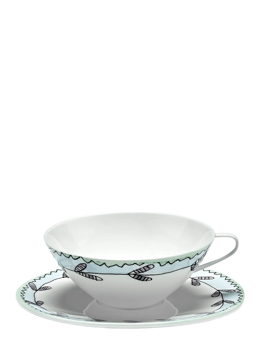 Serax - TEA CUP + SAUCER BLOSSOM MILK MF set/2 - teetassen - pink blue - 0