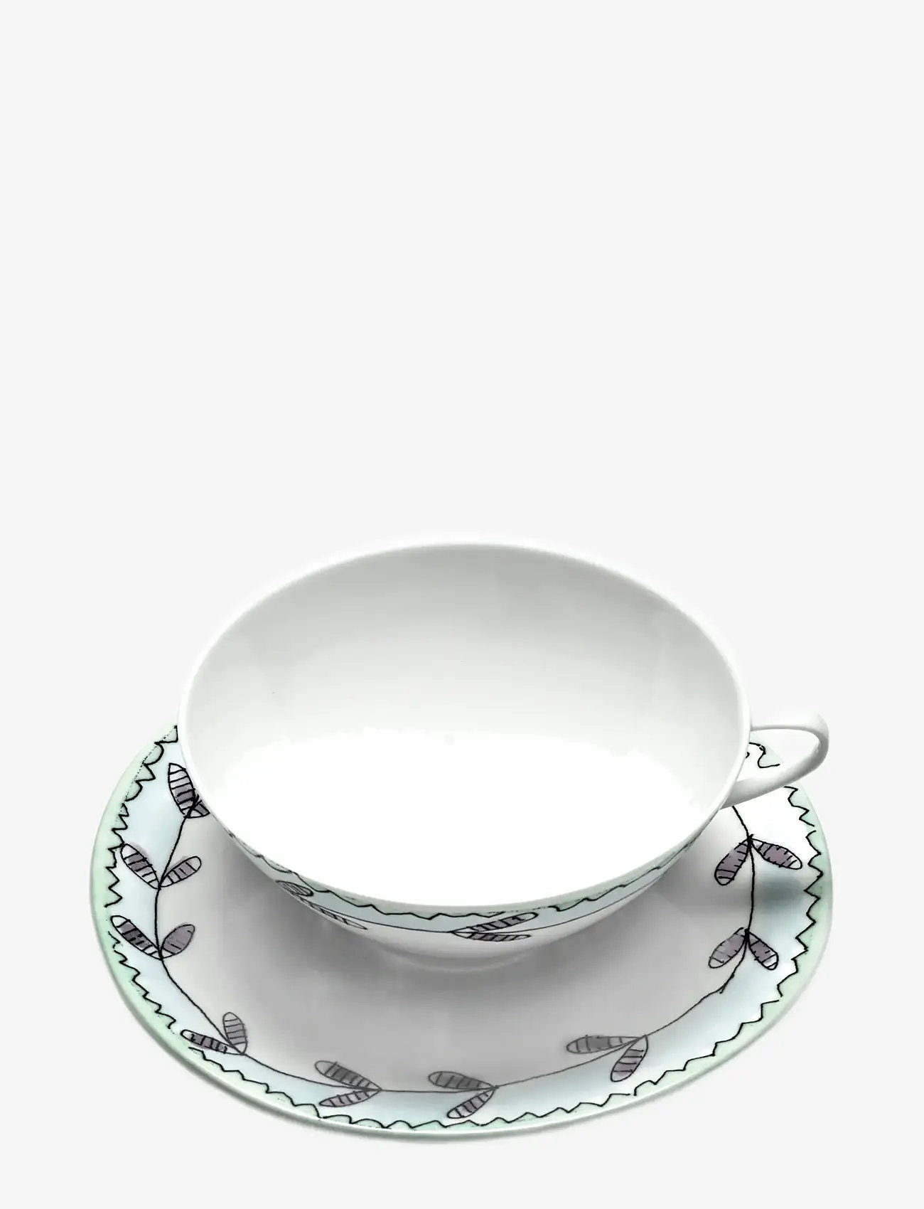 Serax - TEA CUP + SAUCER ANEMONE MILK MF set/2 - tējas krūzes - pink blue - 1