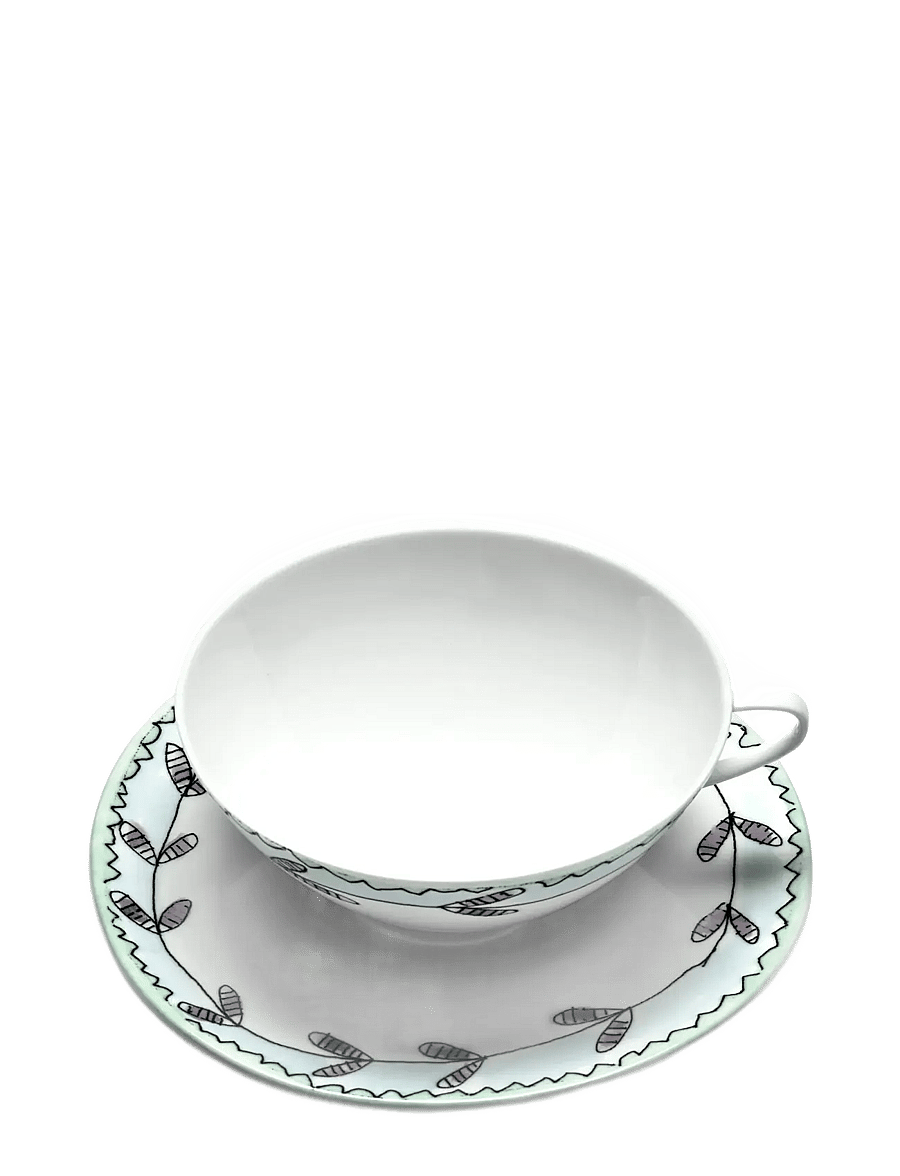 Serax - TEA CUP + SAUCER BLOSSOM MILK MF set/2 - teetassen - pink blue - 1