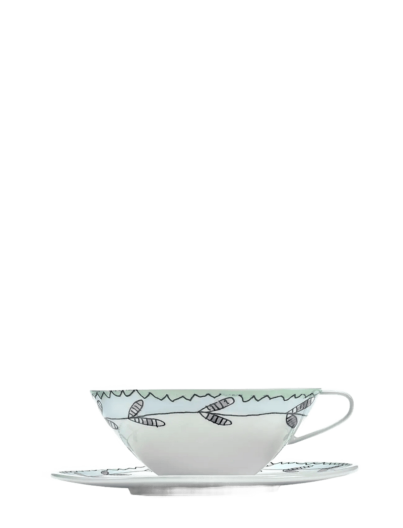 Serax - TEA CUP + SAUCER ANEMONE MILK MF set/2 - tējas krūzes - pink blue - 2