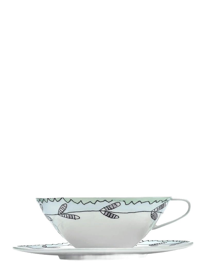 Serax - TEA CUP + SAUCER ANEMONE MILK MF set/2 - teetassen - red blue - 2