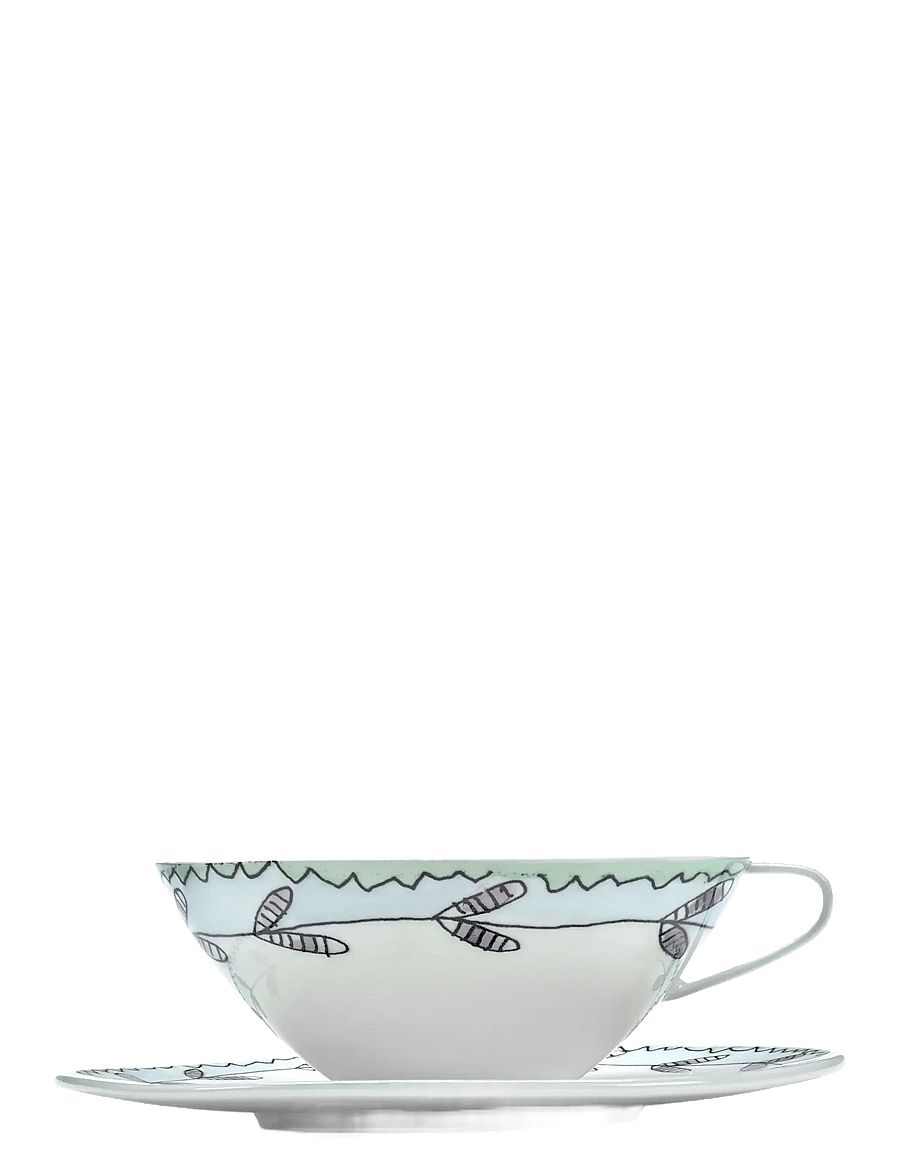 Serax - TEA CUP + SAUCER BLOSSOM MILK MF set/2 - teetassen - red blue - 2