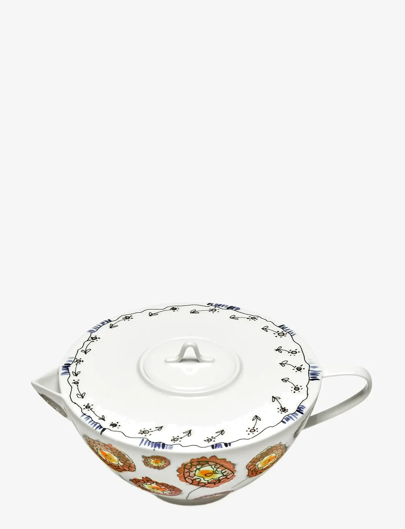Serax - Serax Marni Midnight Flowers Tea Pot D16cm Anemone milk - tekander - red blue - 1