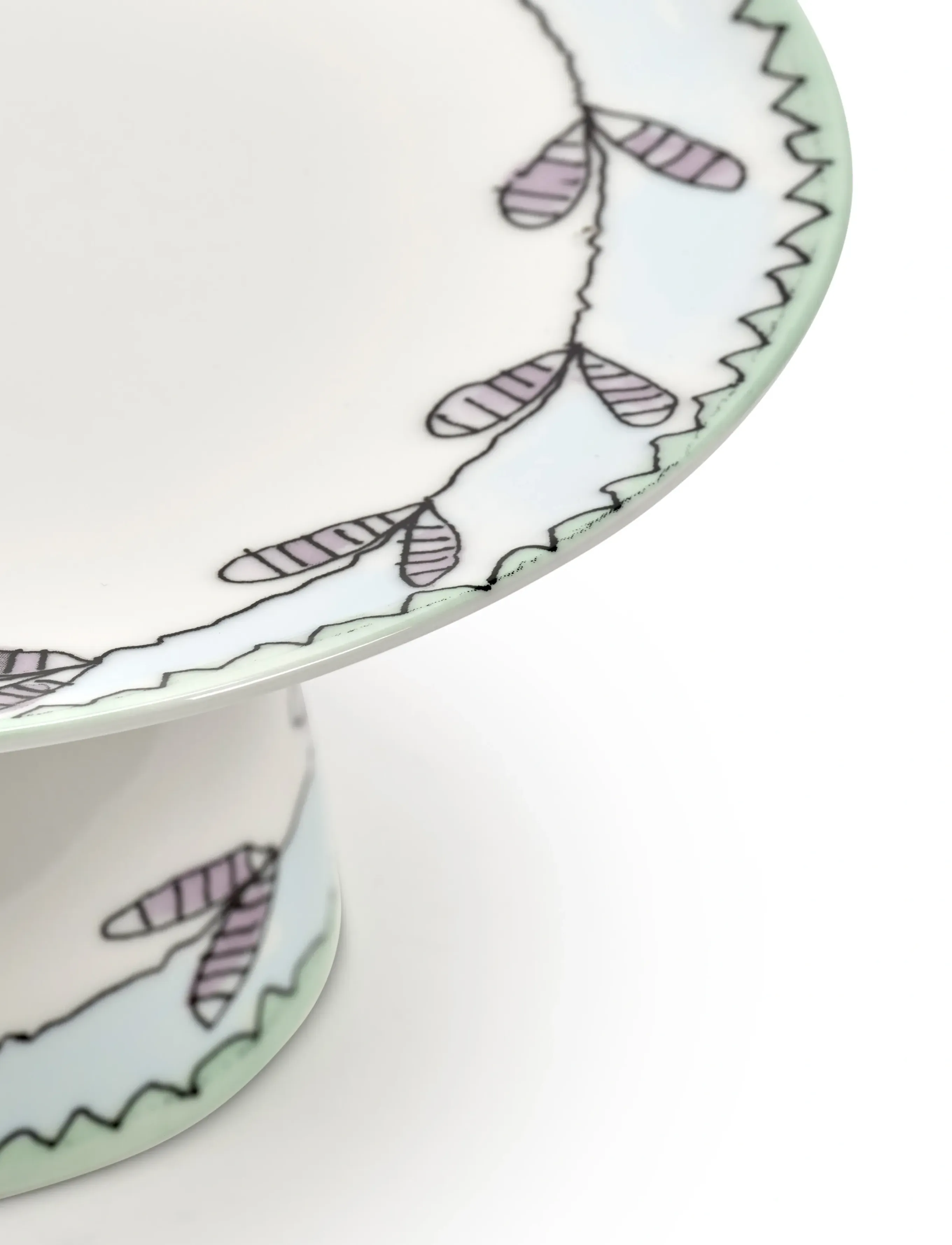 Serax - CAKE STAND S ANEMONE MILK MF - kuchenplatten - pink blue - 3