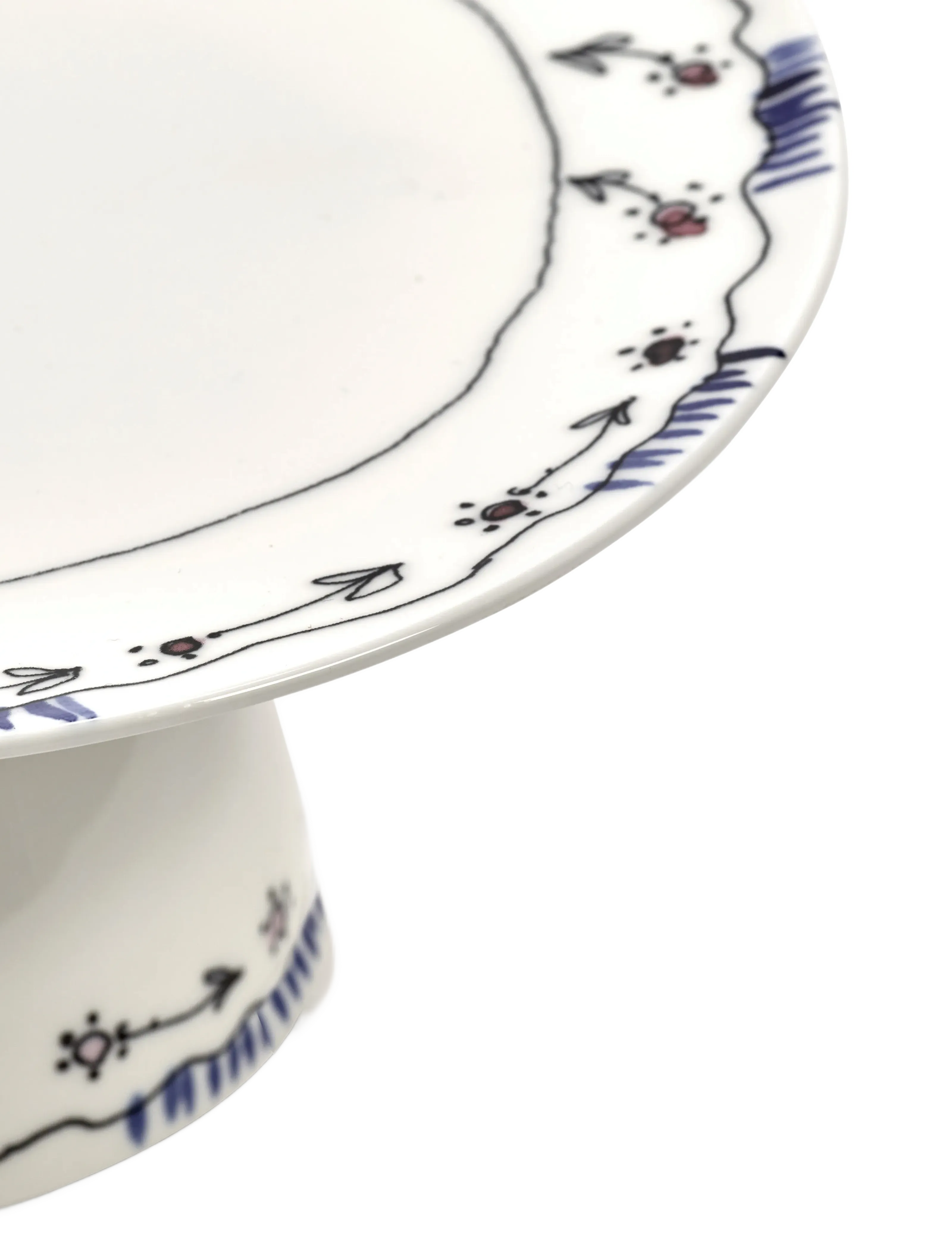 Serax - CAKE STAND S ANEMONE MILK MF - kakkuvadit - red blue - 2