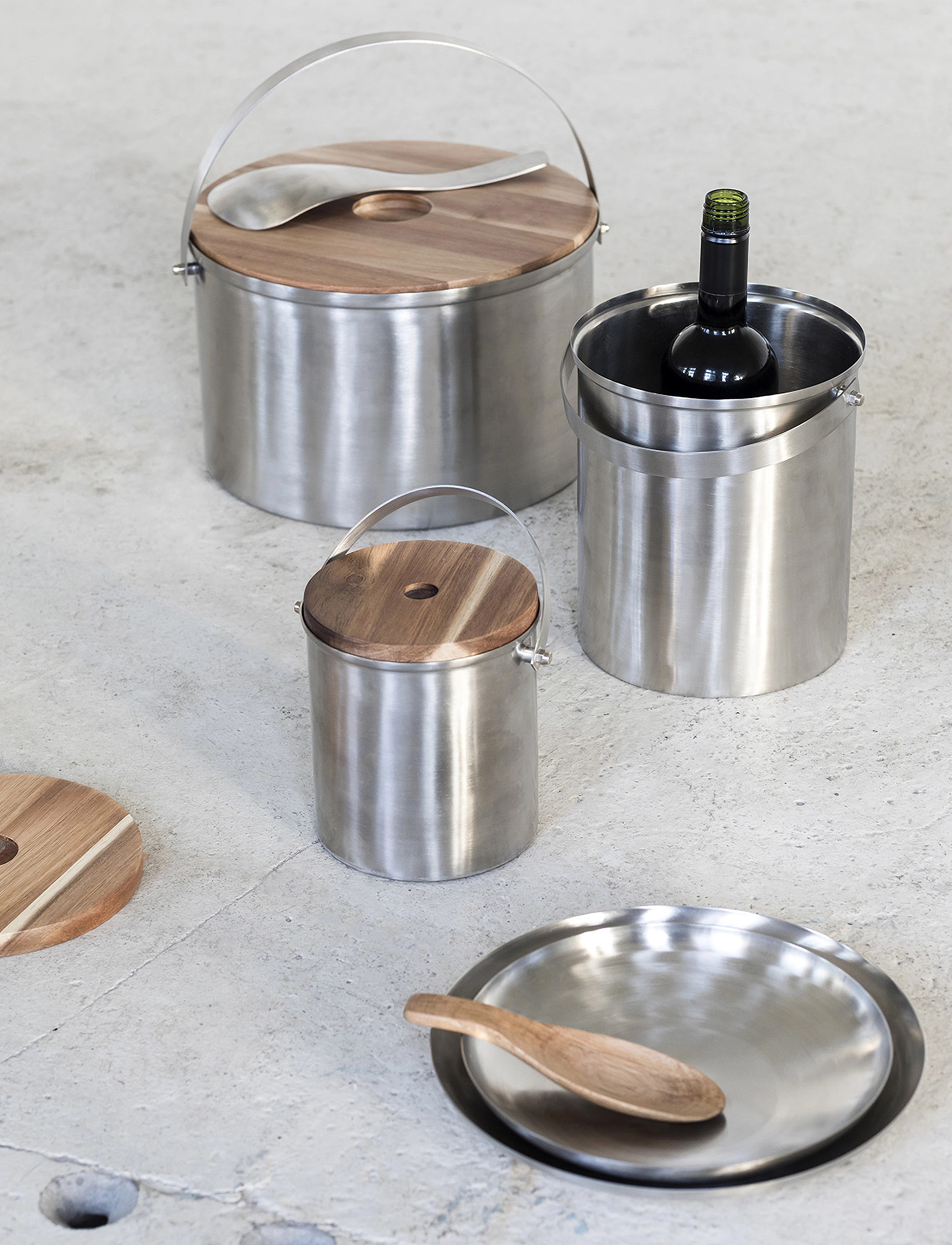 Serax Ice Bucket S Brushed Steel, 1.6 l, Silver, Tilbehør Til Drinks Og Barer > Isspande, Unisex