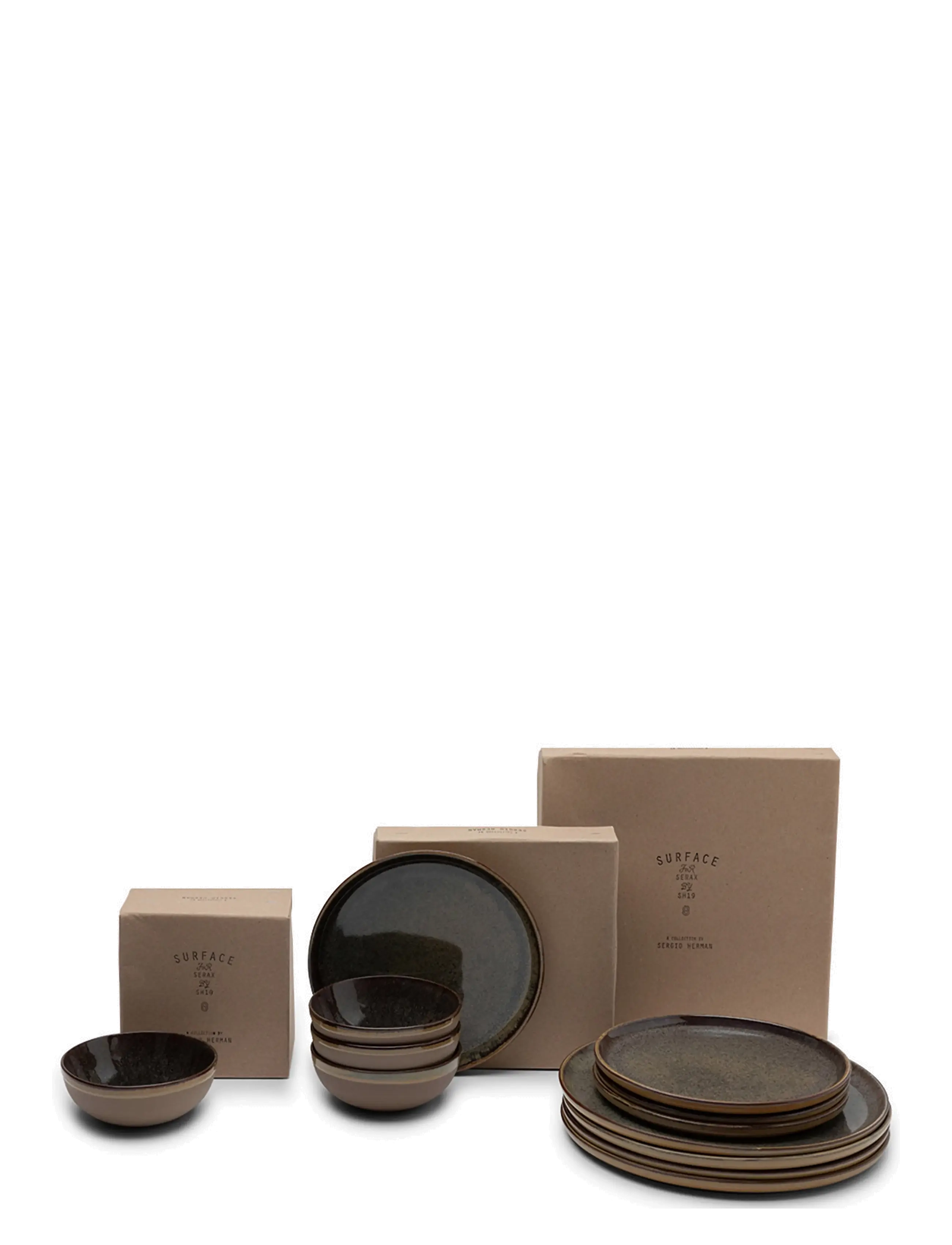 Serax - STARTSET 12 PCS INDI GREY SURFACE - geschirrsets & geschirrservice - grey - 5