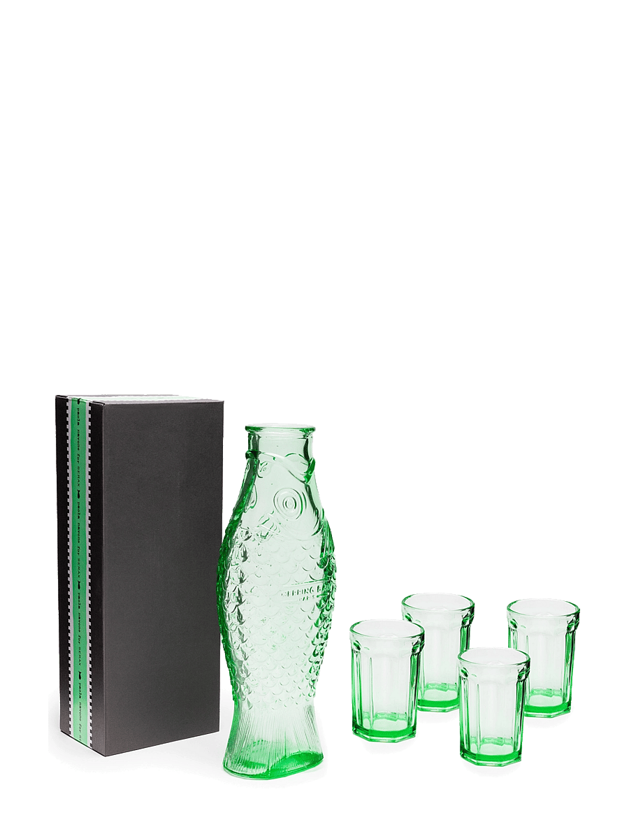 Serax - GIFTSET 5 PCS GLASS FISH & FISH - wasserkaraffen - green - 2
