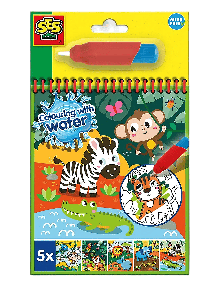 SES Creative - Colouring with Water - Safari Colouring Book - mal- & bastelbücher - multi - 1