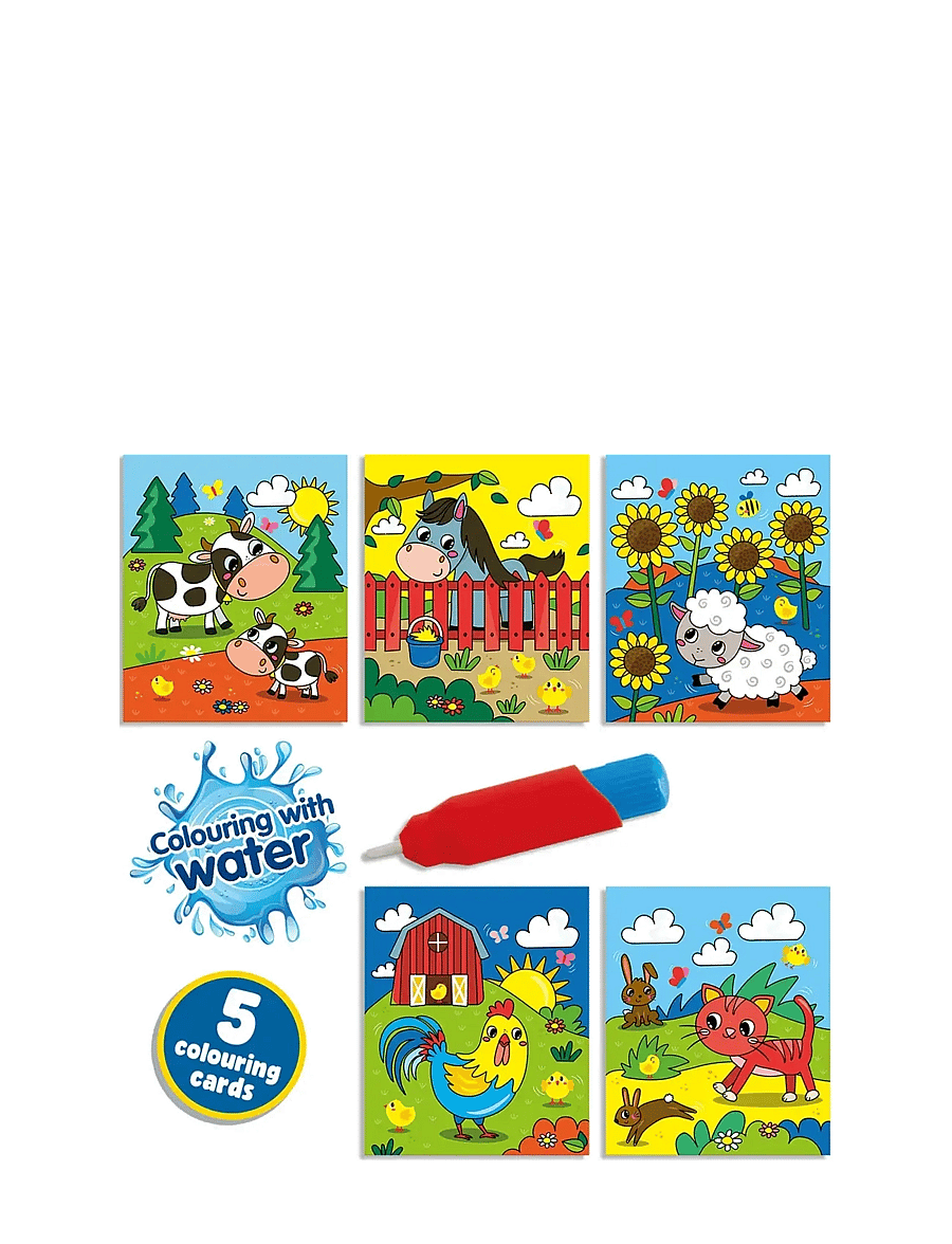 SES Creative - Colouring with Water - Farm Colouring Book - mal- & bastelbücher - multi - 2