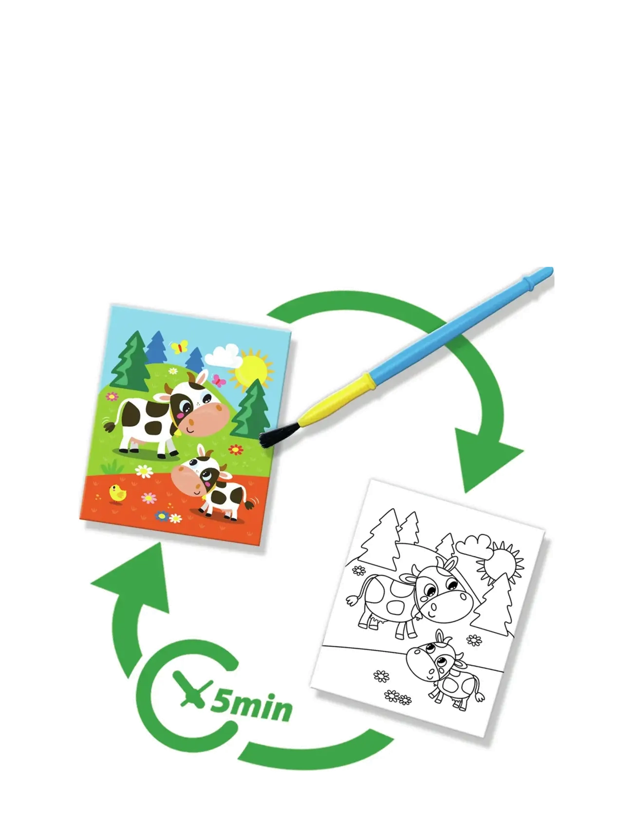 SES Creative - Colouring with Water - Farm Colouring Book - mal- & bastelbücher - multi - 3