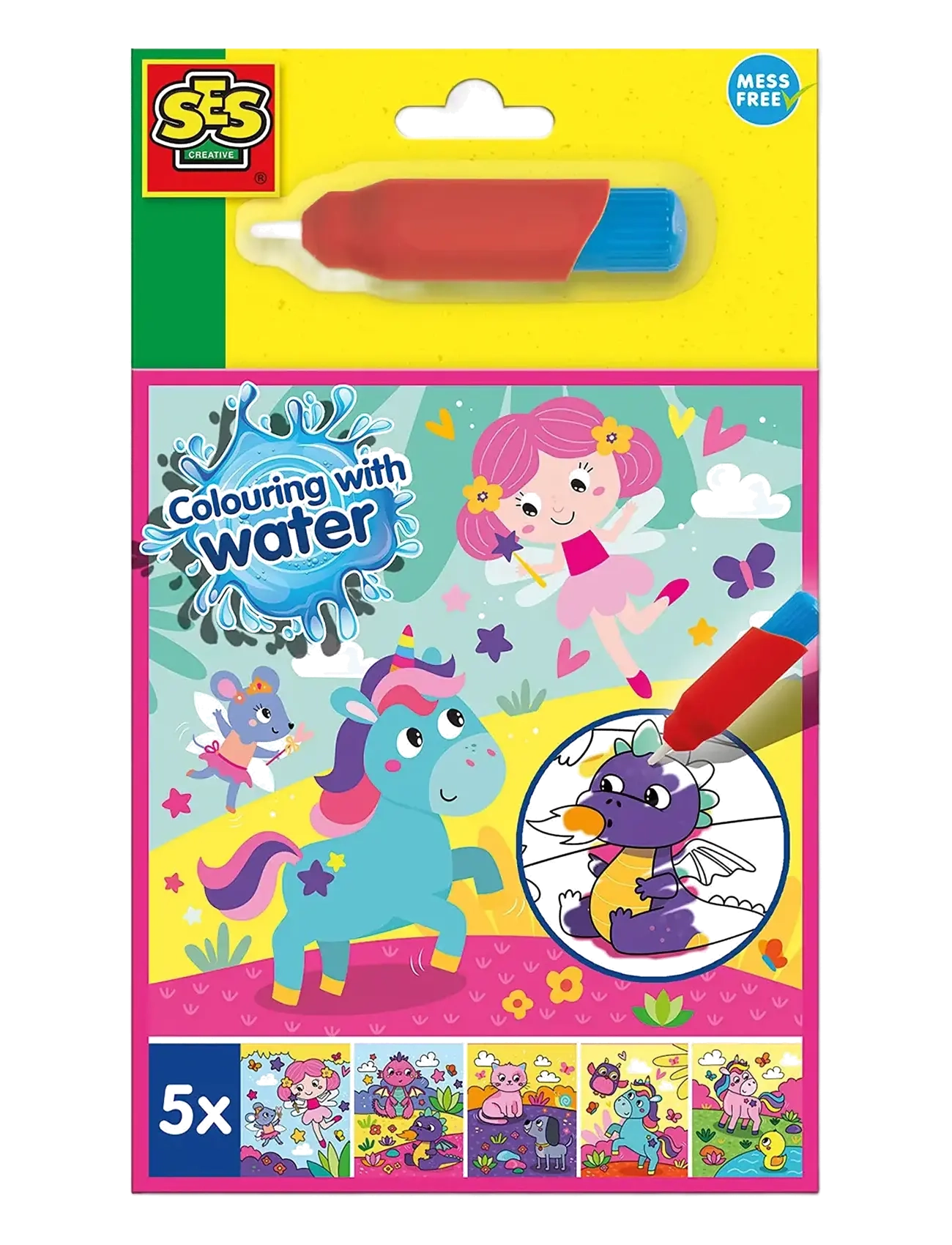 SES Creative Colouring with Water - Fantasy Colouring Book - Loovus - MULTI / multi