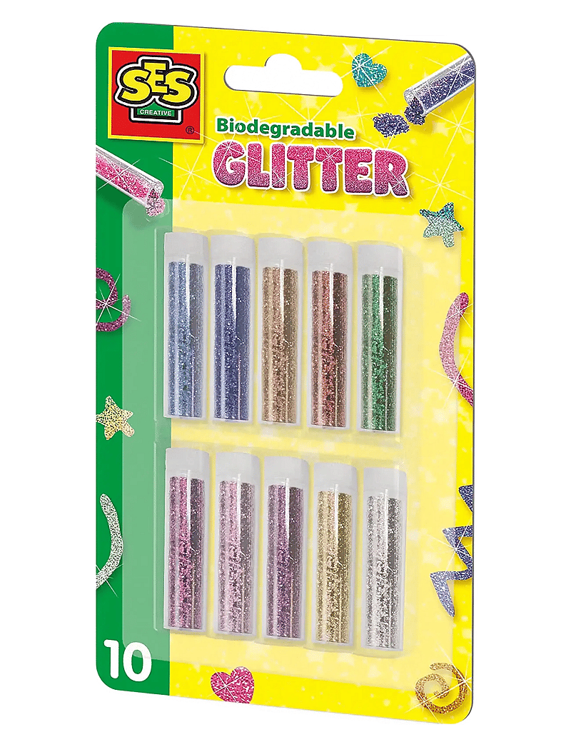 SES Creative - Biodegradable Glitter 10 colours - bastelset - multi - 1
