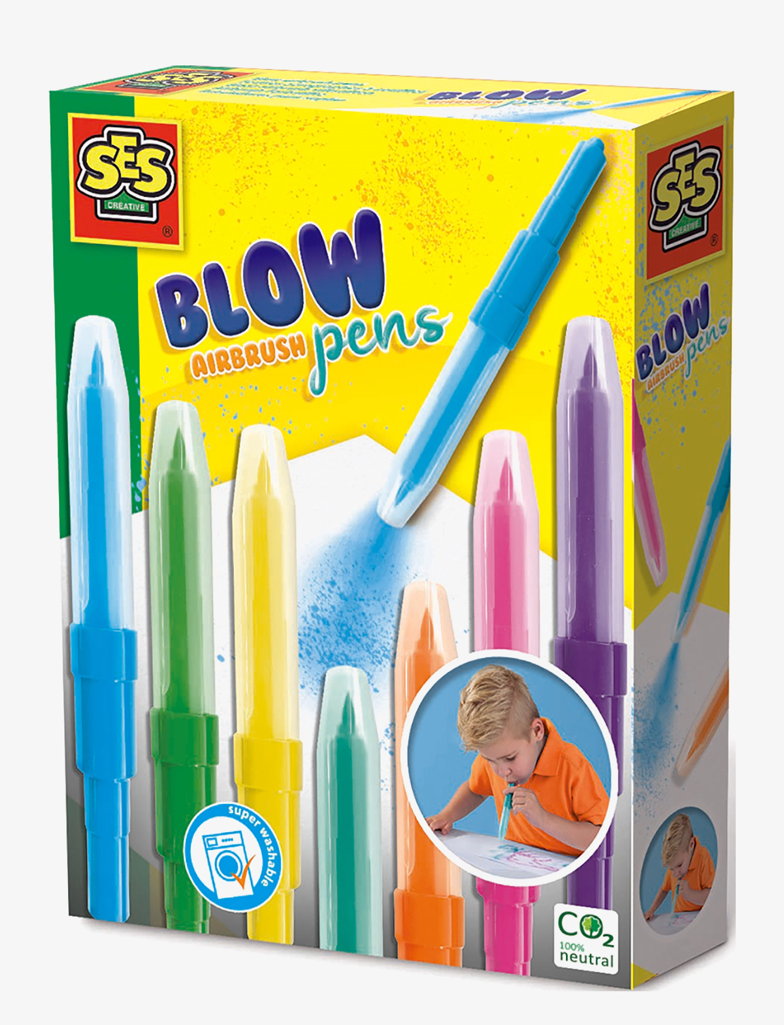SES Creative Blow Pens - Airbrush - Legetøj - MULTI / multi