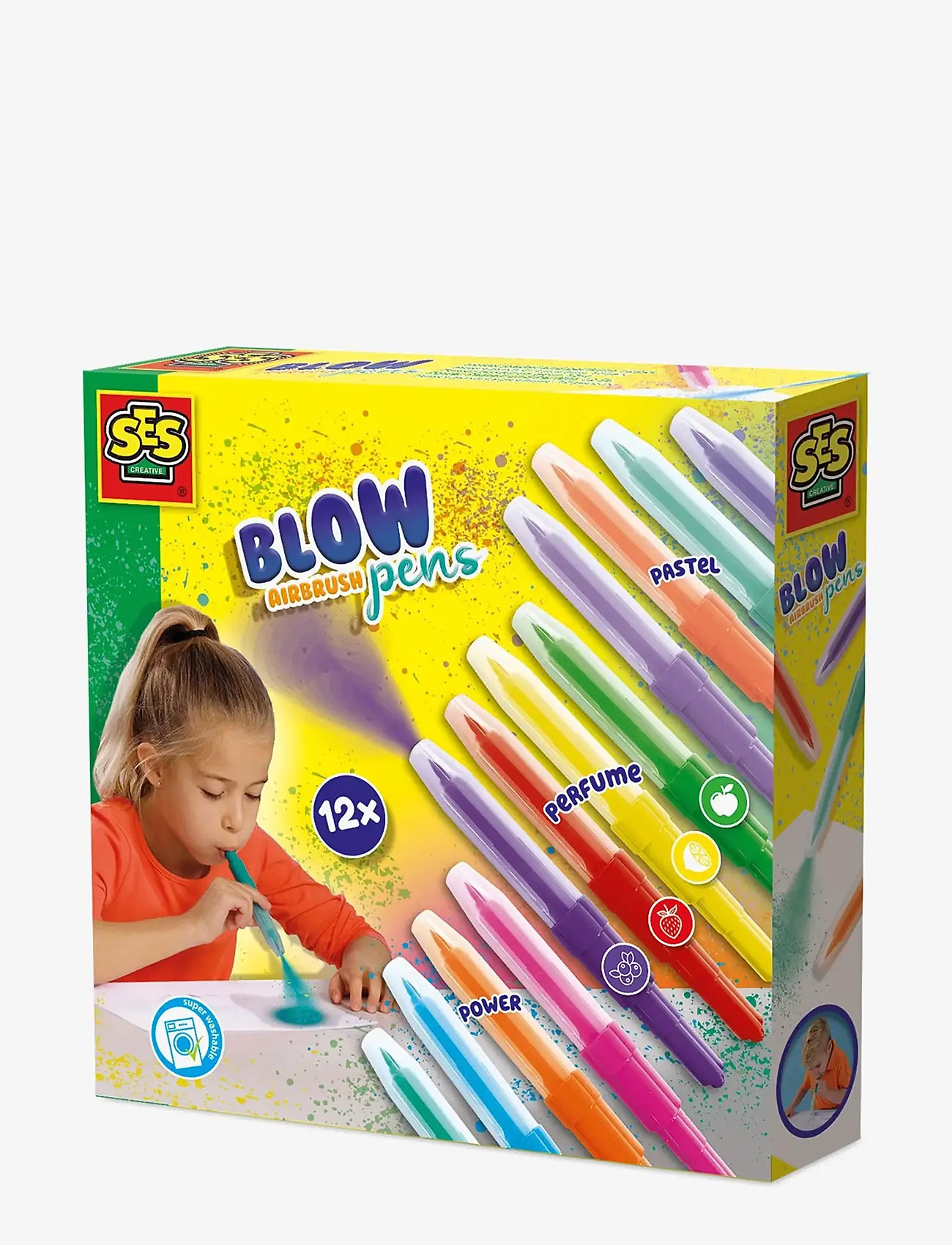SES Creative - Blow Pens - Power Pastel and Perfume - skrivesæt - multi - 1