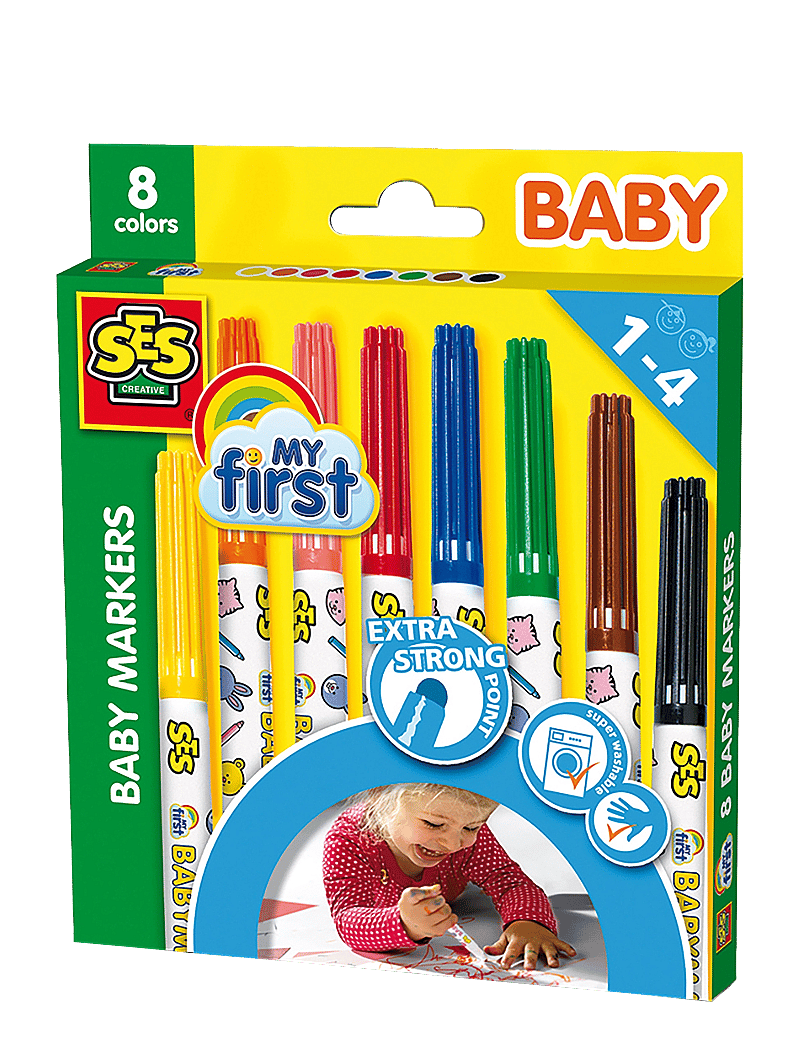SES Creative - Baby markers - 8 colours - pliiatsid - multi - 0