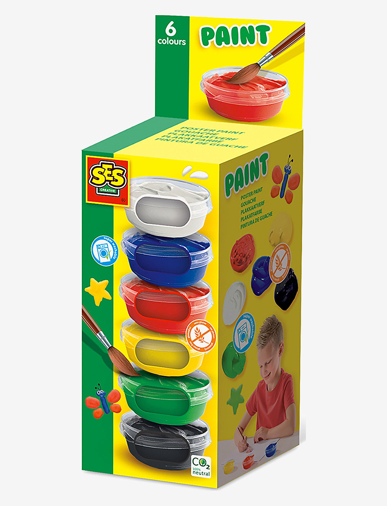 SES Creative - Poster Paint 6x45ml - maling - multi - 1