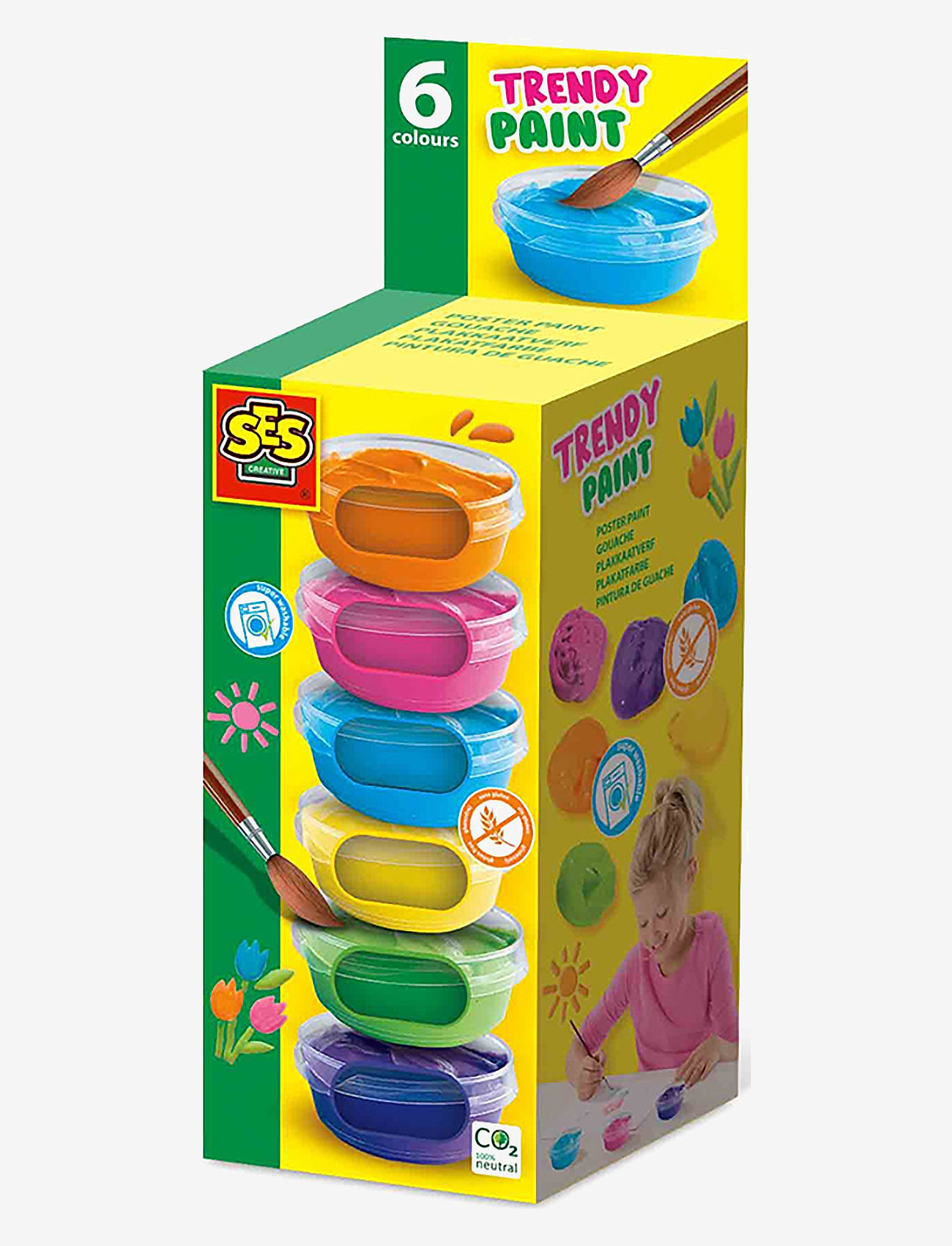 SES Creative - Poster Paint Trendy 6x45ml - maling - multi - 1