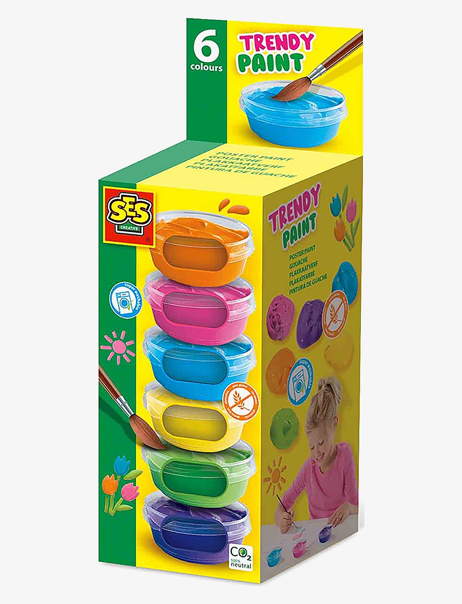 SES Creative - Poster Paint Trendy 6x45ml - värvid - multi - 1
