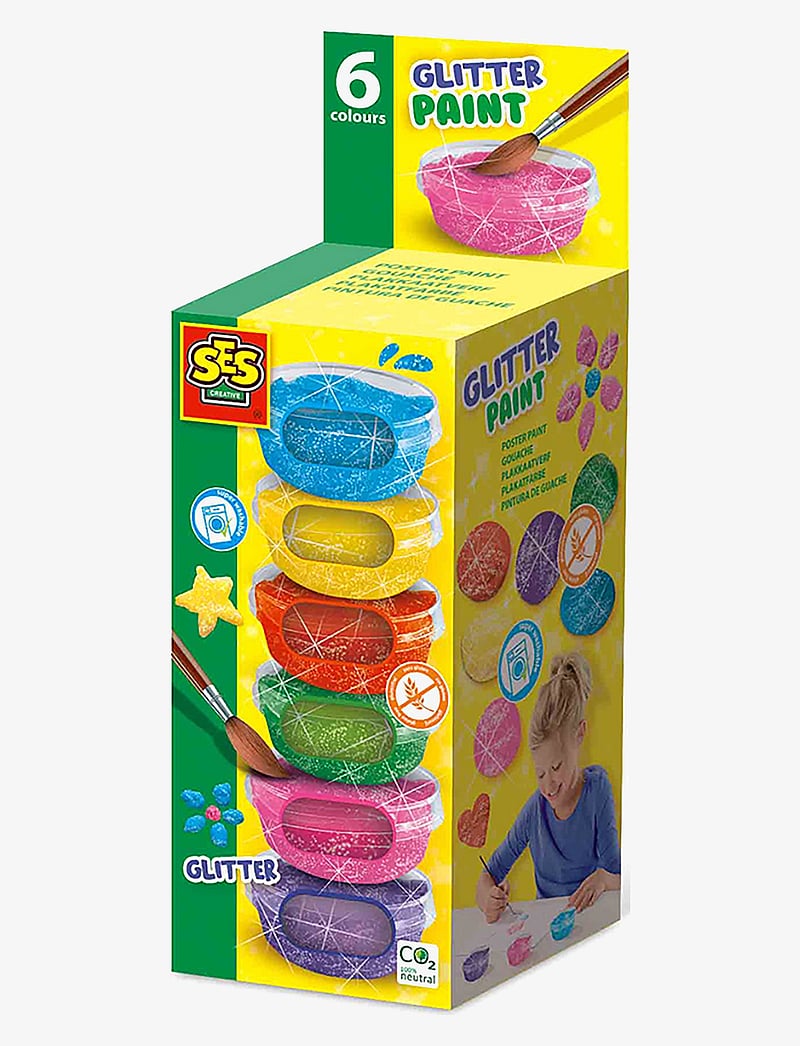 SES Creative - Poster Paint Glitter 6x45ml - farben - multi - 1