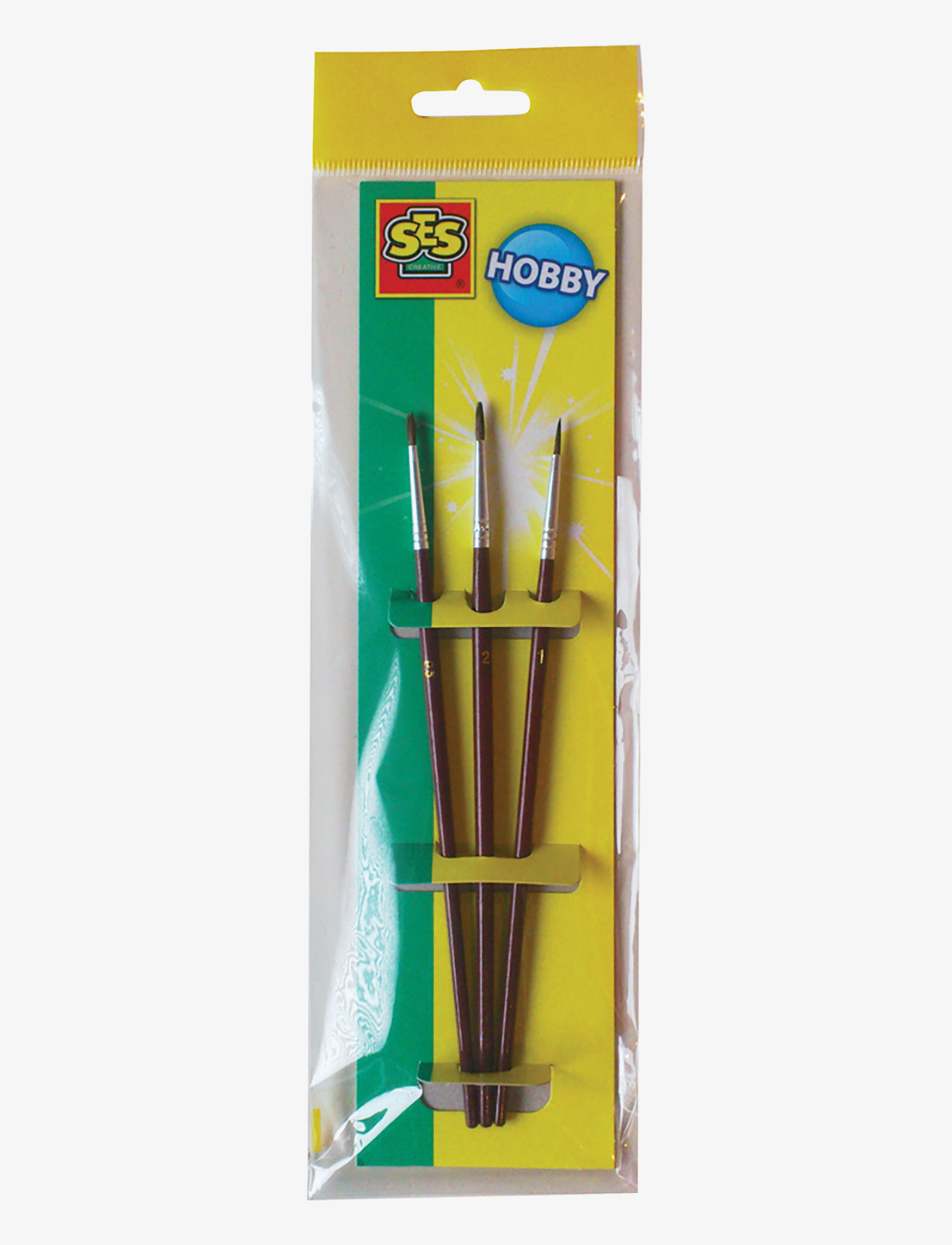 SES Creative Brushset 3 pcs - Joonistamine - BROWN / multi