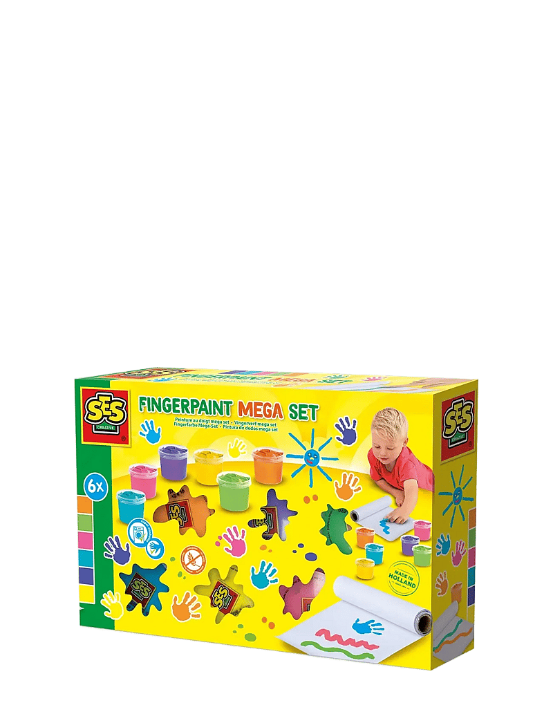 SES Creative - Fingerpaint Mega Set 6x110ml - värvid - multi - 1
