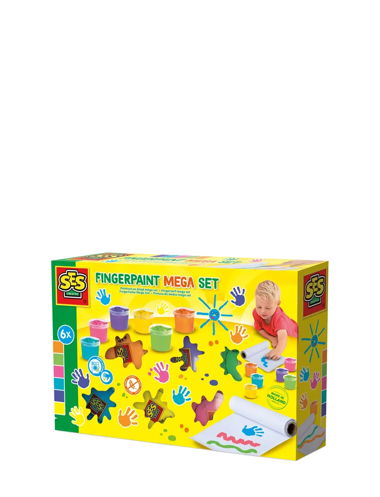 SES Creative Fingerpaint Mega Set 6x110ml - Loovus - MULTI / multi