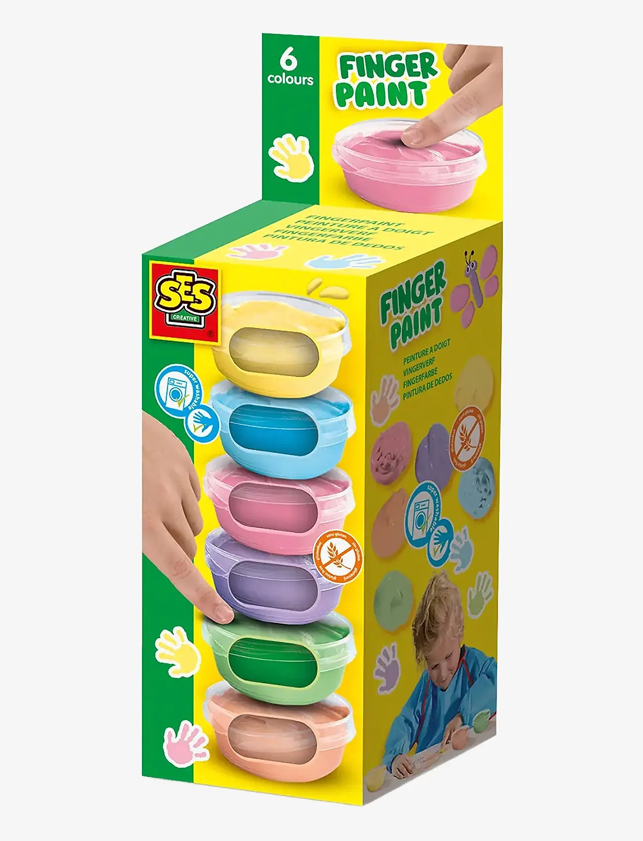 SES Creative - Fingerpaint Pastel 6x45ml - málningu - multi - 1