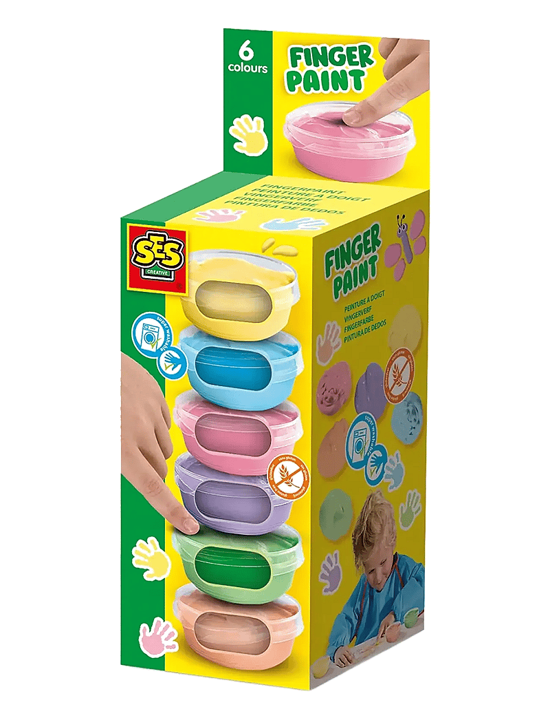 SES Creative - Fingerpaint Pastel 6x45ml - farben - multi - 1