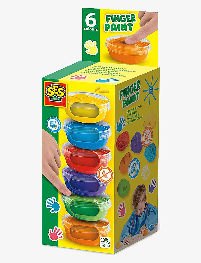 SES Creative - Fingerpaint 6x45ml - farben - multi - 0