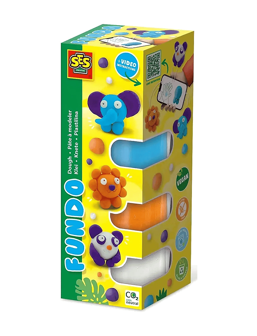 SES Creative - Glitter clay 4 col x 90 gr - spielknete - multi - 0