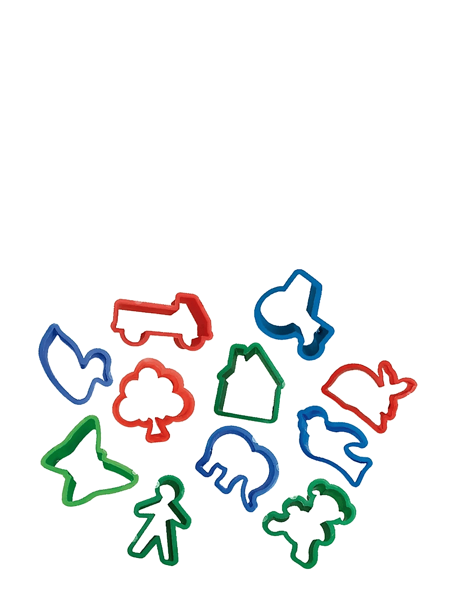 SES Creative - Clay 8 cupsx90gr+ 12 cutters - spielknete - multi - 1