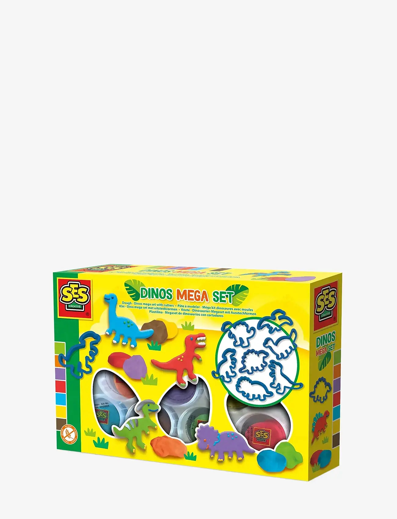 SES Creative - Dough - Dino Mega Set with Cutters - leklera - multi - 1