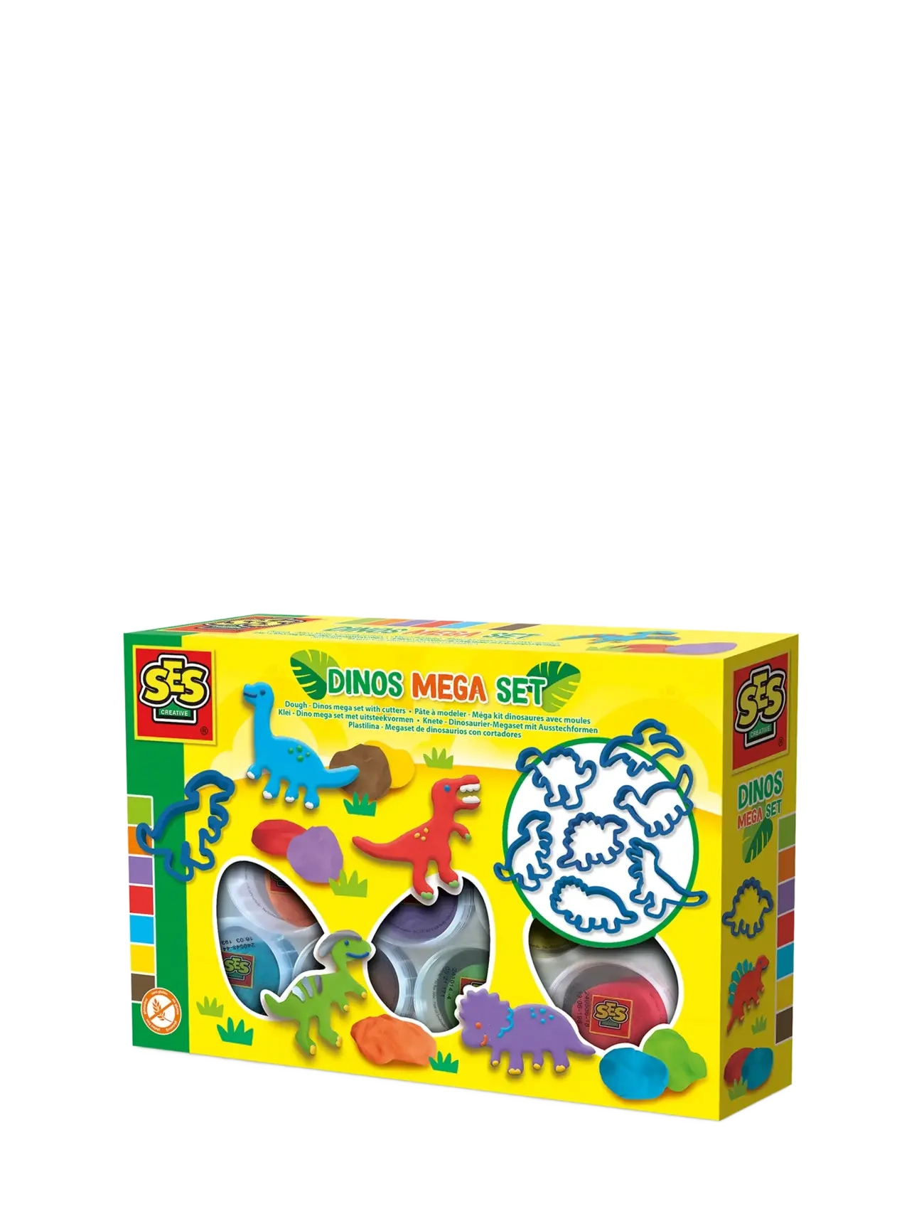 SES Creative Dough - Dino Mega Set with Cutters - Loovus - MULTI / multi
