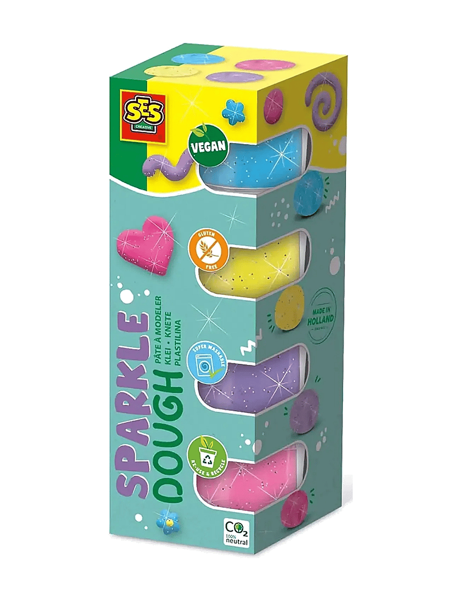 SES Creative - Dough - Feel Good Sparkle 4x90gr - spielknete - multi - 1