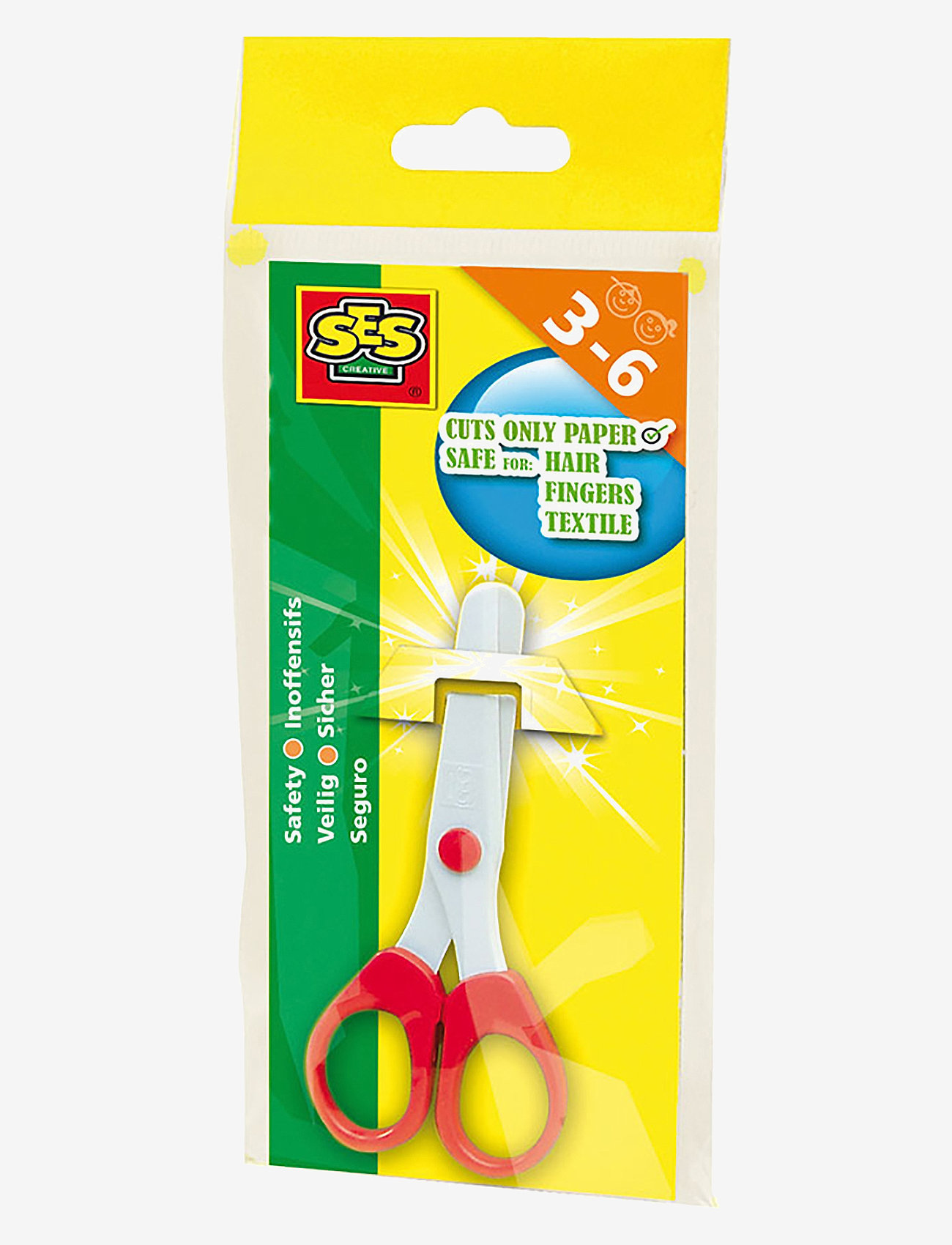 SES Creative - Junior safety scissors - käsitöökomplekt - red - 0