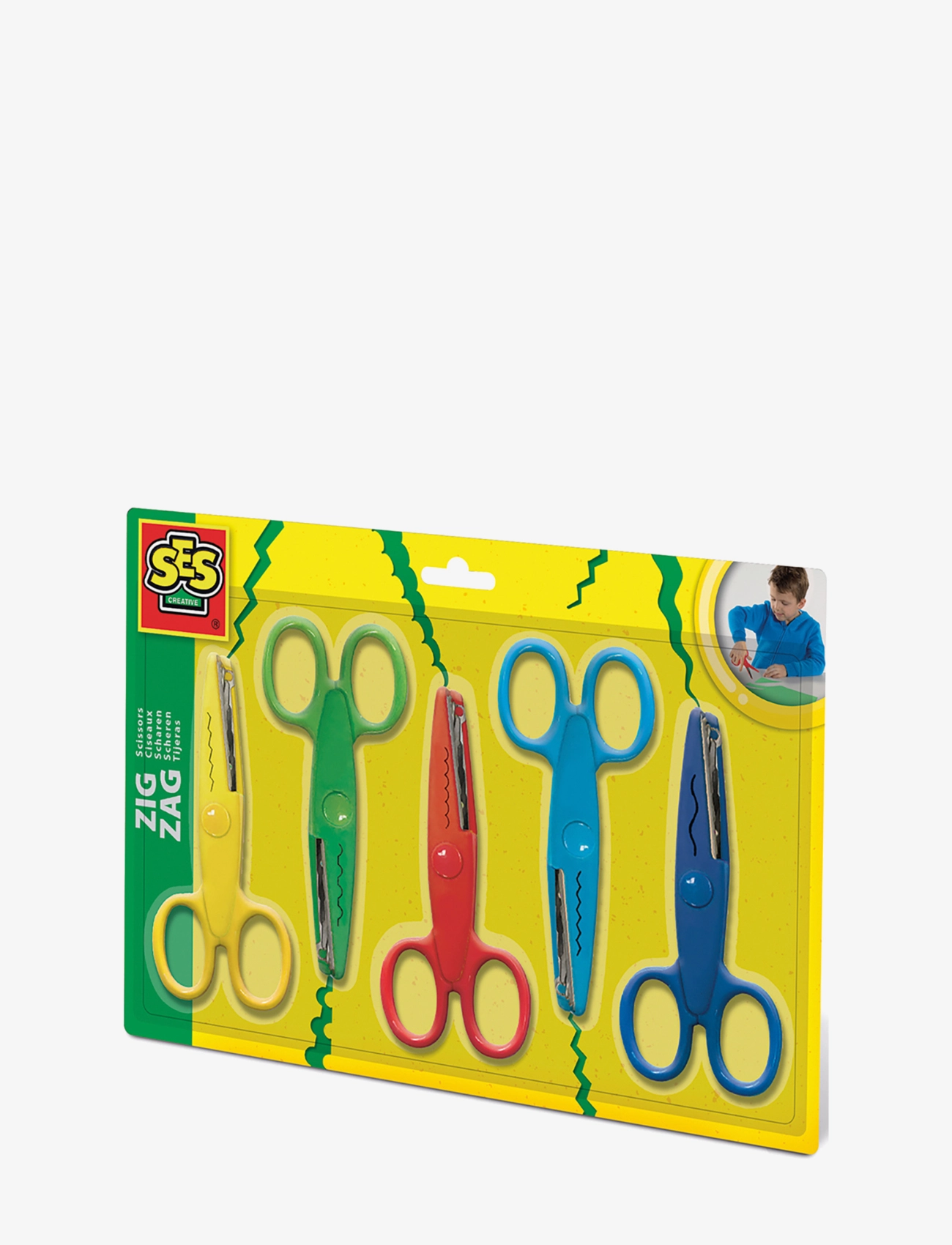 SES Creative Zigzag Scissors, One Size, Craft, Mehrfarbig/gemustert - Craft Sets, Kinder