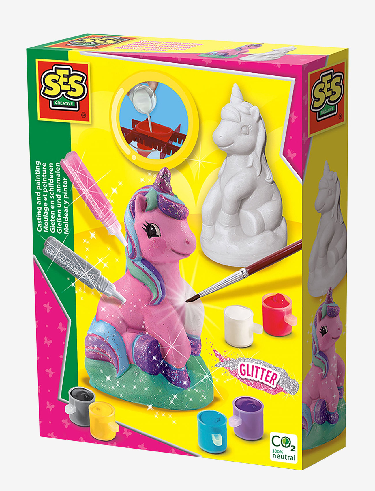 SES Creative - Casting and Painting - Unicorn - hobbysett - pink - 0