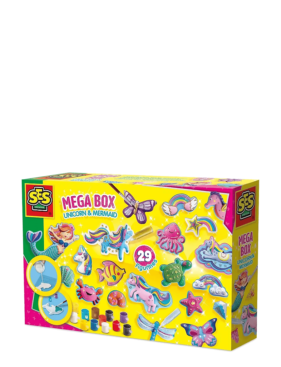 SES Creative - Casting & Painting - Mega Box - Unicorn and Mermaid - käsitöökomplekt - multi - 1