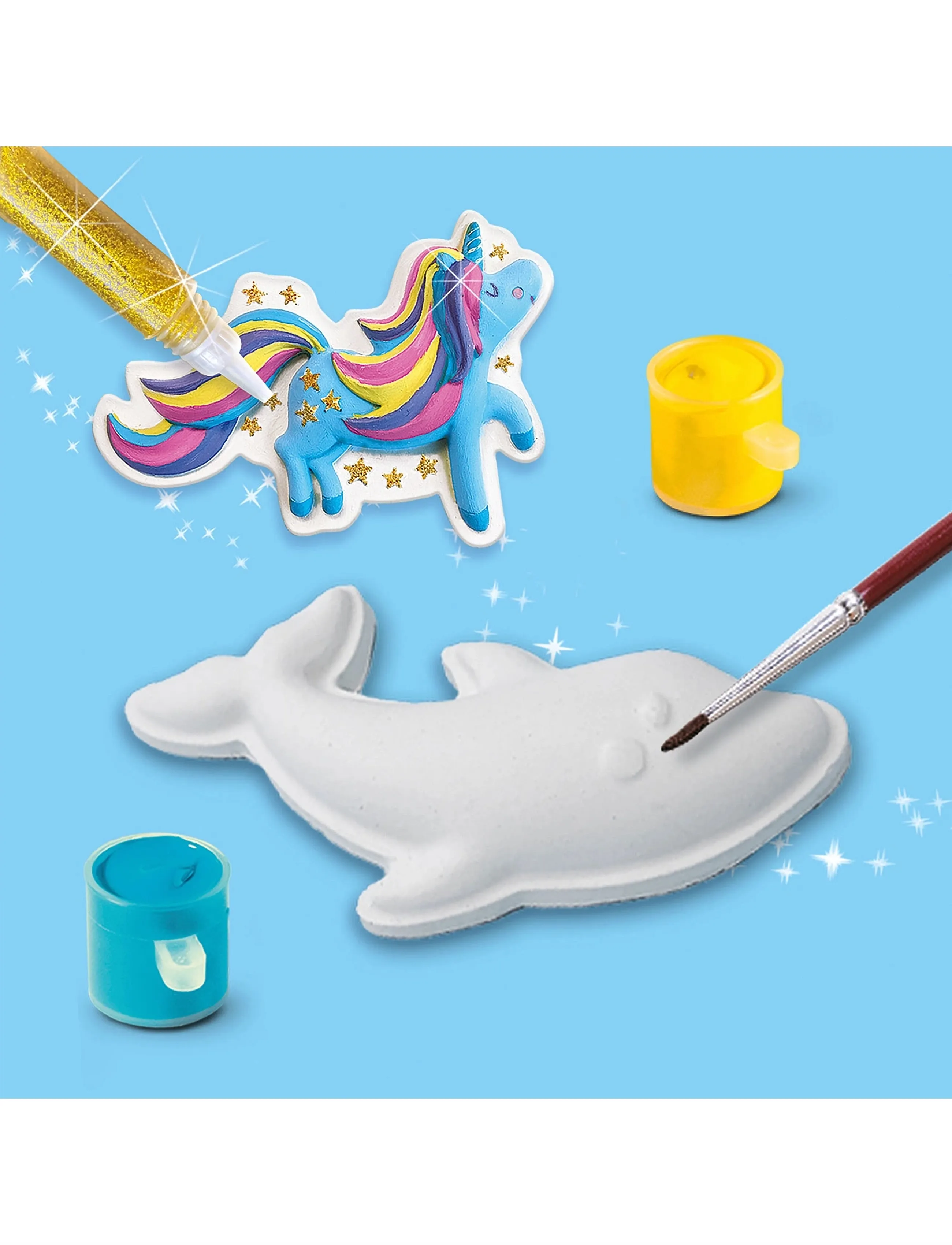 SES Creative Casting & Painting Mega Box Unicorn And Mermaid, Børn, Craft Sæt, Multi/mønstret, Str: ONE SIZE